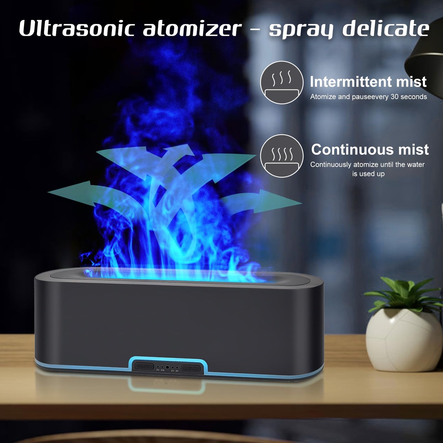 Jpord Flame Fire Essential Oil Diffuser,200ml Aromatherapy Diffuser,Fire Cool Mist Scent Diffuser JpordBuy Supplements Australia