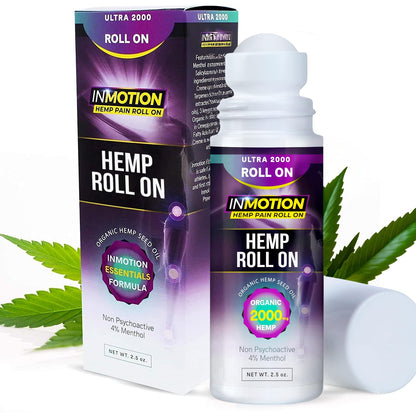 Inmotion Hemp Roll On for Pain Relief - Premium Ultra Strength Fast Acting, Long Lasting, Odorless Hemp Oil Roll On Pain Reliever for Joint, Muscle, & Back InMotion HempBuy Supplements Australia