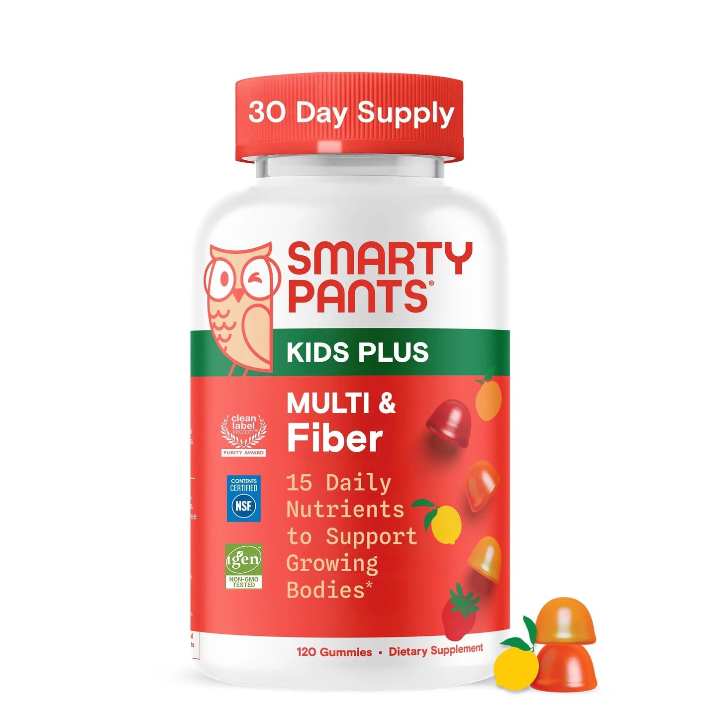 SmartyPants Kids Multivitamin & Fiber Gummies: Prebiotic Fiber to Support Kids Digestion with Vitamin D3, C, Vitamin B12, B6, A, Zinc SmartyPants