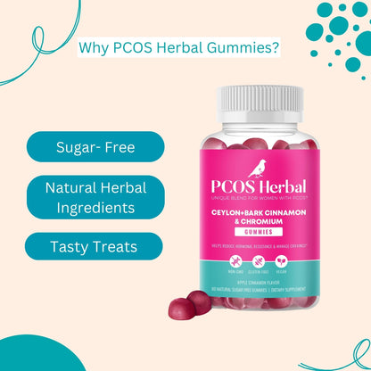 PCOS Herbal Gummies: Manage Cravings and Hormonal Balance; Cinnamon Complex PCOS Herbal TeaBuy Supplements Australia