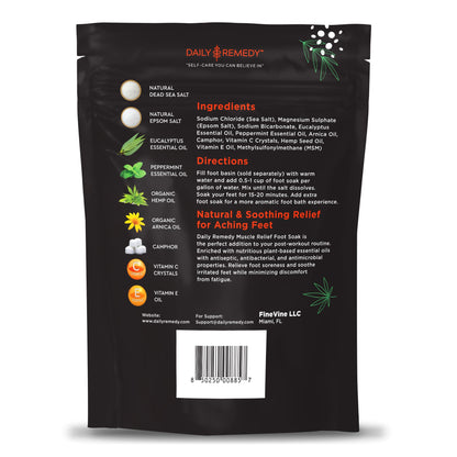 Muscle Relief Foot Soak with Epsom Salt, Made in USA, Soothe Foot Aches, Muscle Pain DAILY REMEDYBuy Supplements Australia