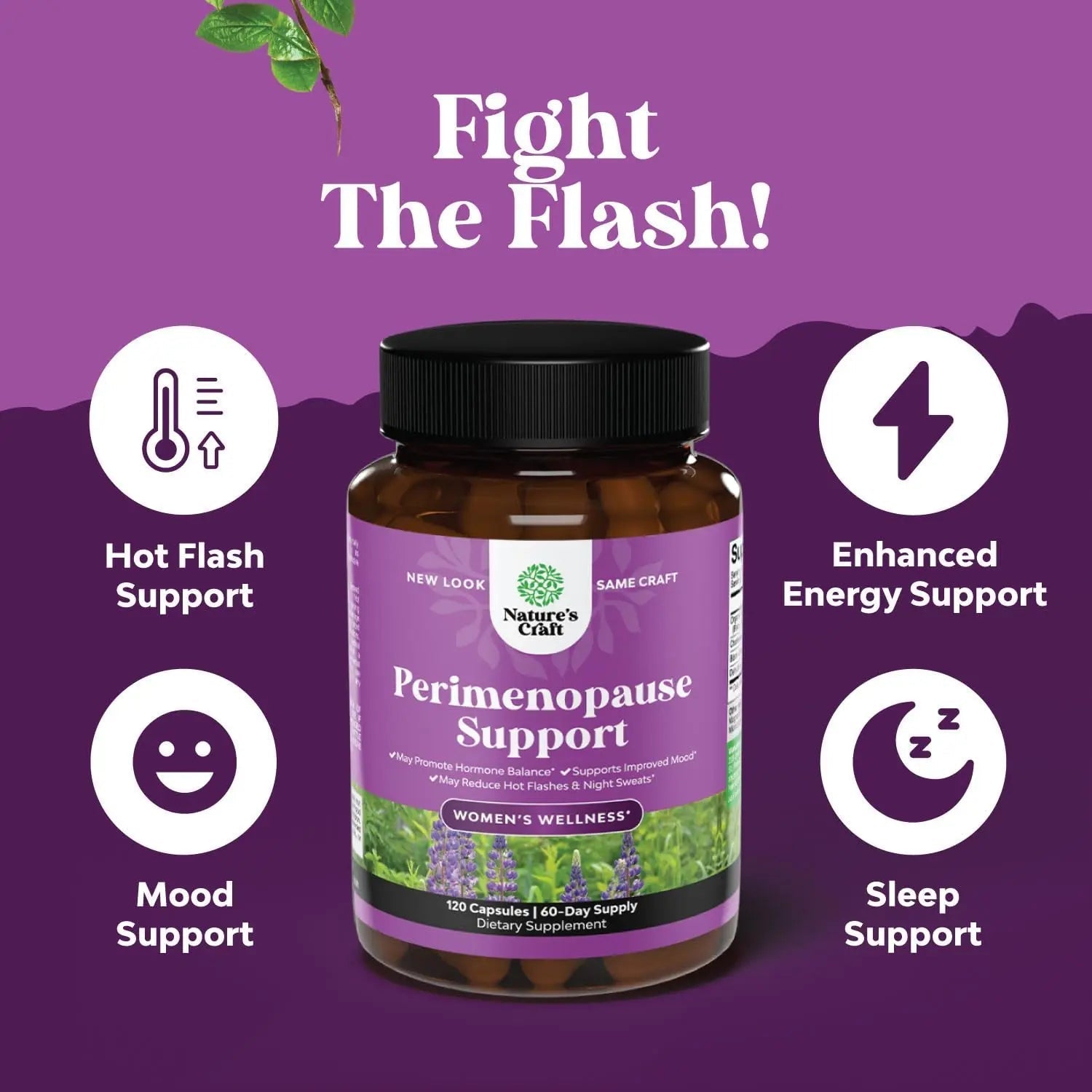 Bundle of Perimenopause Supplement with Maca Root Vitex Berry Black Cohosh for Hot Flashes Night Sweats Hormone Balance Natures CraftBuy Supplements Australia