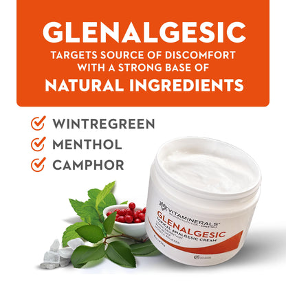 Vitaminerals 171 Glenalgesic® Pain Support Analgesic Balm, Muscle & Joint | Maximum Strength | Menthol | Camphor (8 oz) VitamineralsBuy Supplements Australia