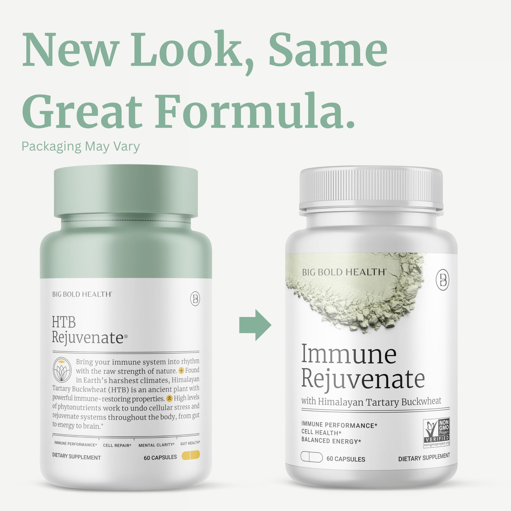 BIG BOLD HEALTH HTB Immune Rejuvenate - Polyphenols Supplement for Immune Support with Himalayan Tartary Buckwheat - Gluten Free, Dairy Free, Non-GMO Formula - 60 Vegetarian Capsules BIG BOLD HEALTHBuy Supplements Australia