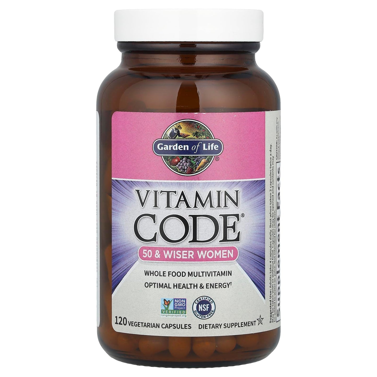 Garden of Life Vitamin Code Multivitamin for Women 50 & Over, B Vitamins, A, C, D3, E & K, CoQ10, Probiotics & Enzymes, for Women 50 Plus, 120 Capsules Garden of LifeBuy Supplements Australia