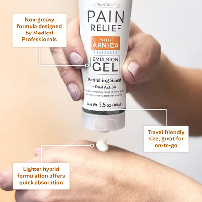 Kalaya Extra Strength Pain Relief Gel with Arnica -Fast Acting, Long Lasting, Vanishing Scent, medically formulated for Arthritis, Joints, Muscle, Back, Neck, Shoulder, Hand and Knee Pain Kalaya NaturalsBuy Supplements Australia