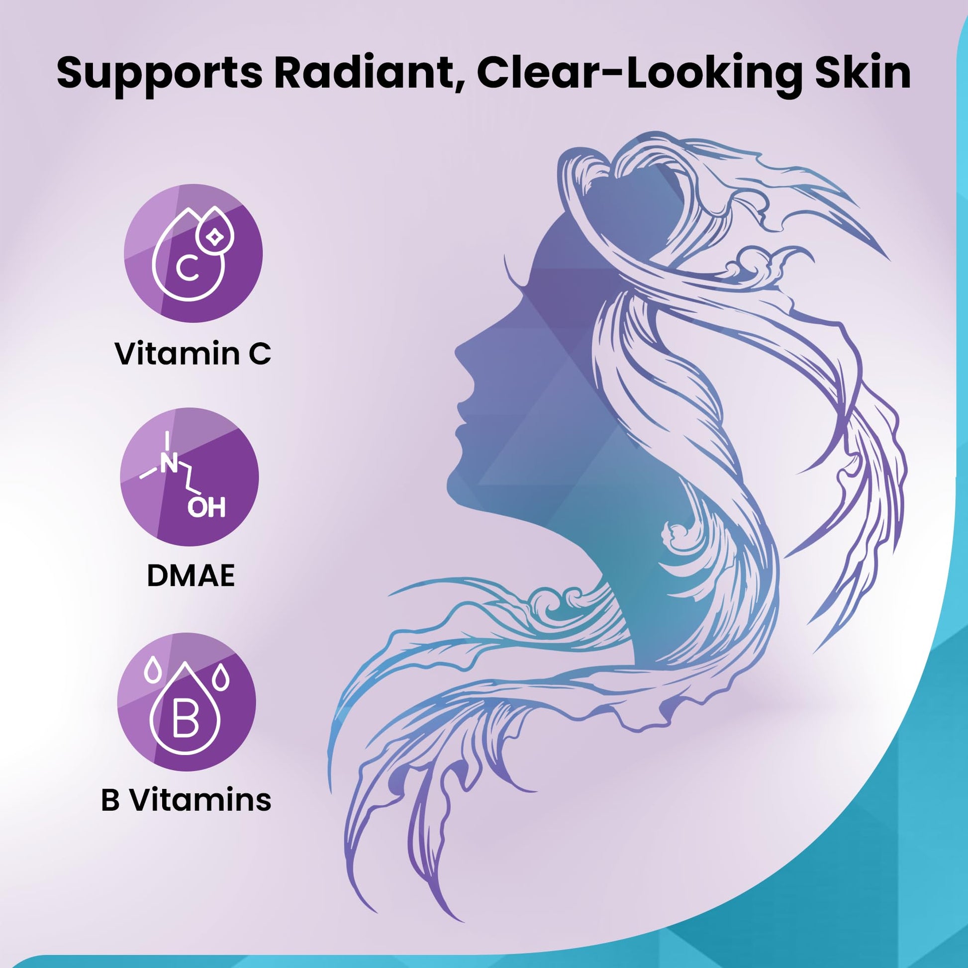 Organic Excellence Hair, Skin and Nails Vitamins for Women & Men – Biotin Supplement 5000 mcg– Hyaluronic Acid - Supports Healthy Hair Growth, Radiant Skin & Strong Nails, 1 Month Supply (30 Tablets) Organic ExcellenceBuy Supplements Australia