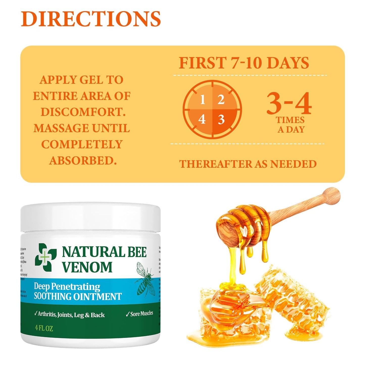 Cedonivor Bee Venom Joint and Bone Therapy Cream, New Bee Venom Gel, Specializes in Muscle Soothing, for All Parts of The Body, for Men & Women CedonivorBuy Supplements Australia