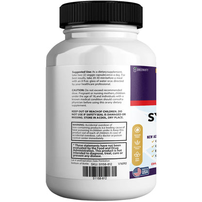 GREENVIFY Synaptic XR Max Extra Strength Brain Support Supplement with Herbal Ingredients, 60 Capsules, DHA Vitamins, Nootropic Formula (1) GREENVIFYBuy Supplements Australia