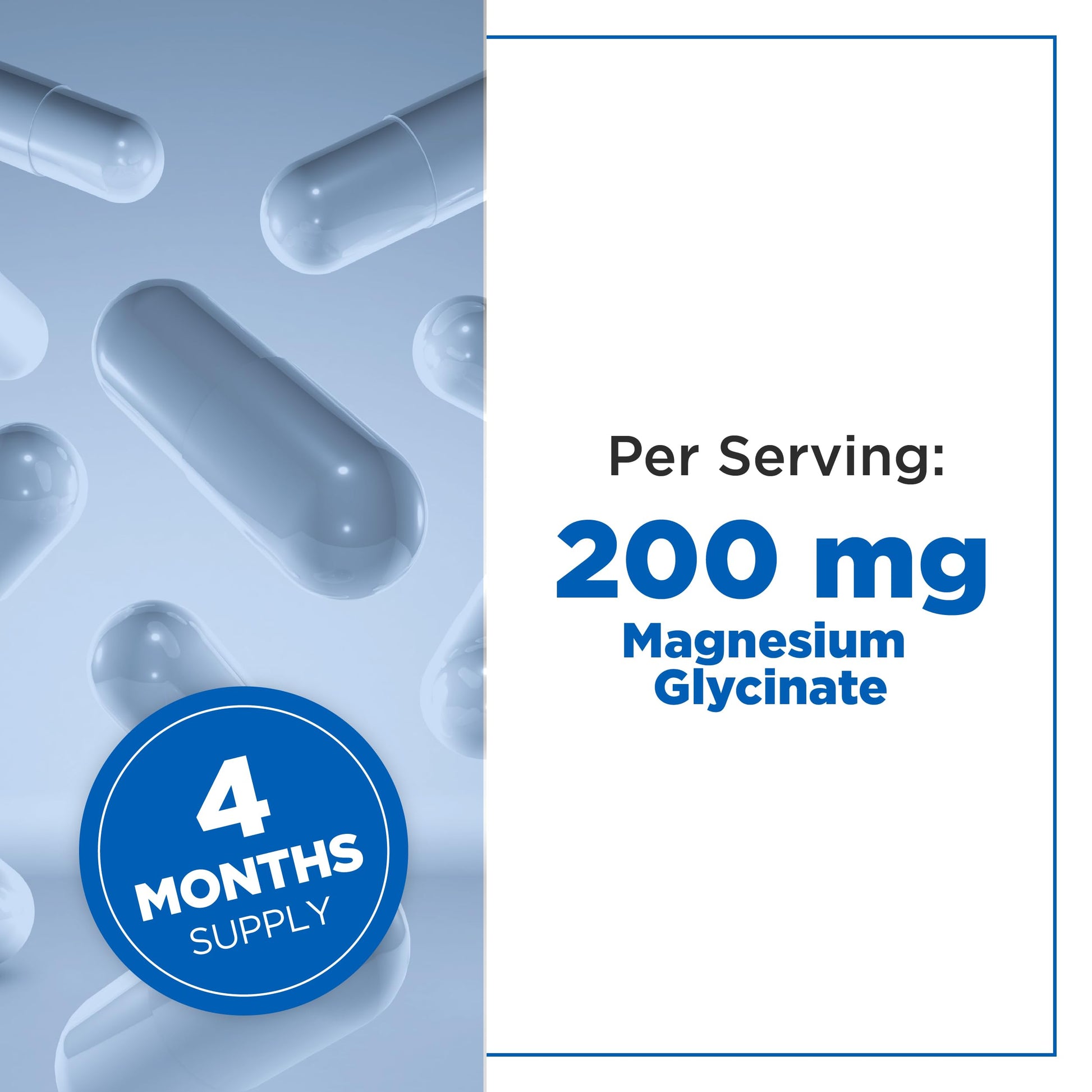 PlantVital Magnesium Glycinate 200mg - Supports Restful Sleep, Muscle & Nerve Function, Normal Heart & Bone Health - Feel Calm & Relax - Vegan, Third Party Tested, Gluten Free, Non-GMO - 120 Capsules PlantvitalBuy Supplements Australia