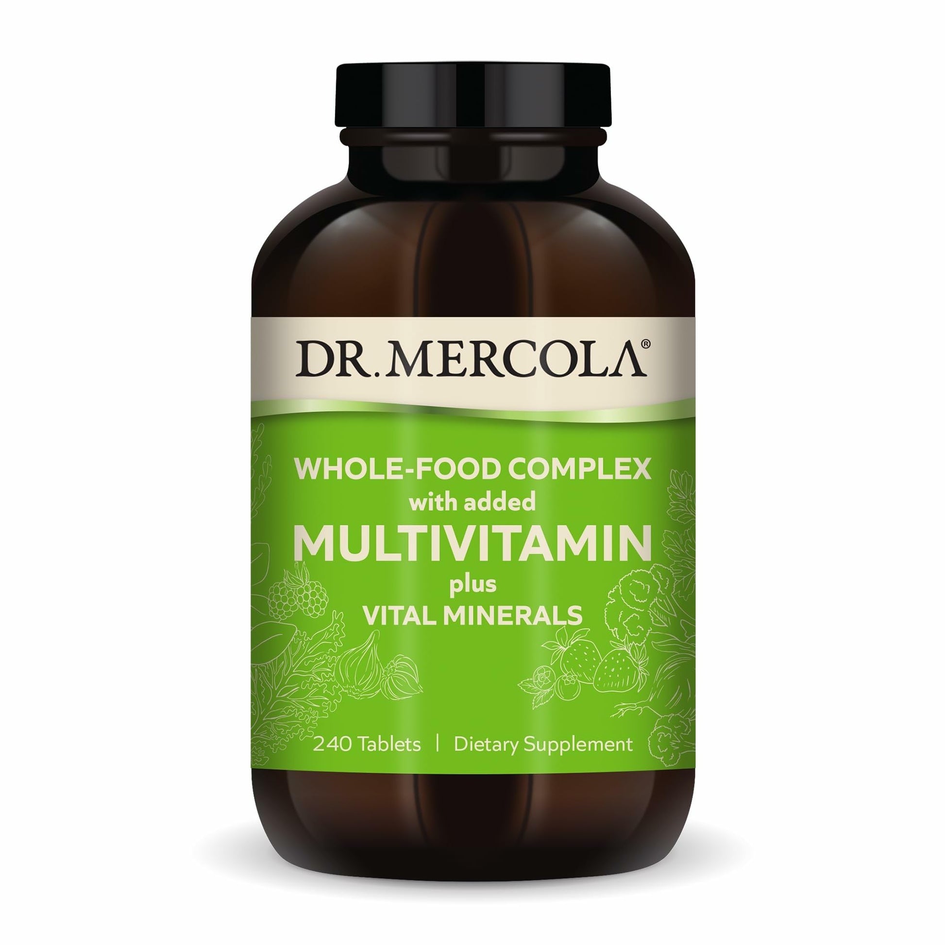 Dr. Mercola Whole-Food Complex with Added Multivitamin Plus Vital Minerals - Supports Nutrition & Immune Support - Bioavailable - GMO Free - 240 Tablets (30 Servings) Dr. MercolaBuy Supplements Australia