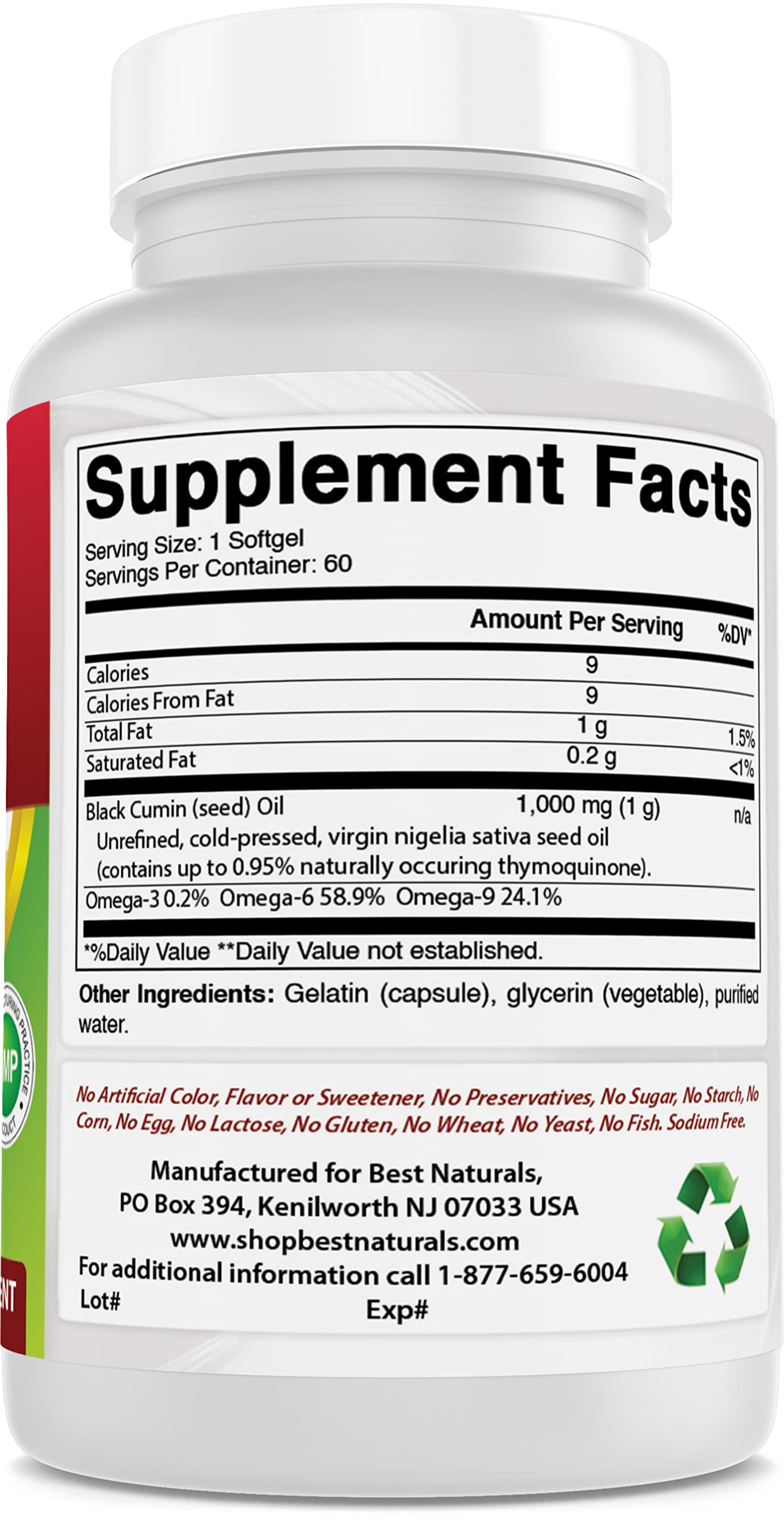 Best Naturals 2 Packs Black Seed Oil Capsules 1000 mg (Non-GMO) Nigella Sativa Best NaturalsBuy Supplements Australia