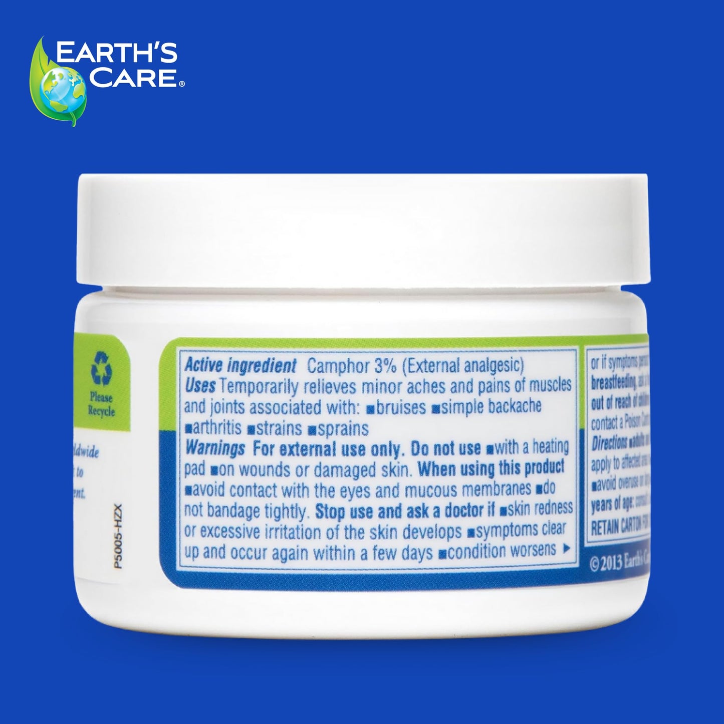 Earth's Care Muscle & Joint Rub - for Sore Muscles, Bruises, Aches and Strains - 2.5 OZ. Earth's CareBuy Supplements Australia