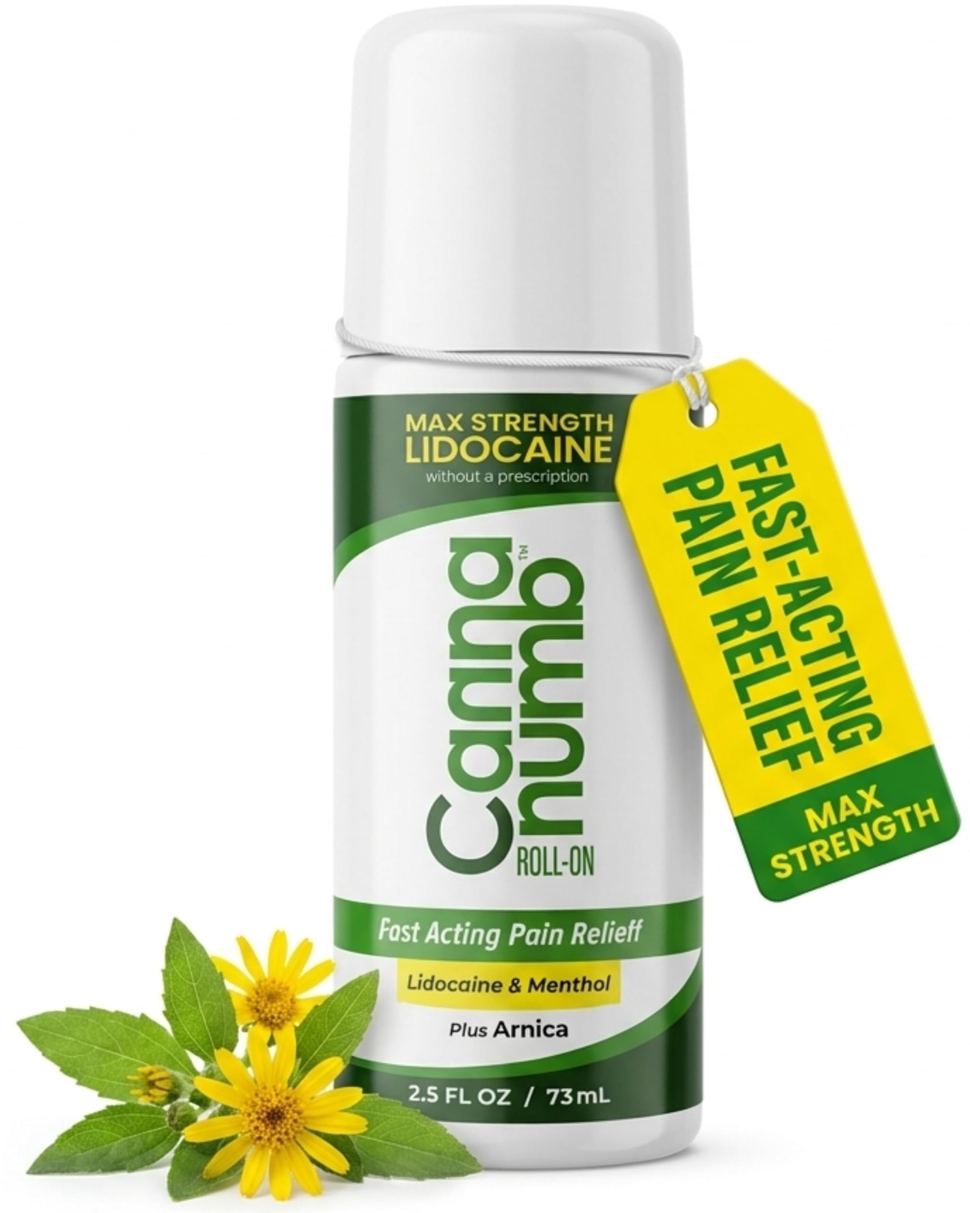 Cannanumb Pain Relief Roll On with Lidocaine, Fast Acting Pain Relief with Arnica + Boswellia + Menthol - 2.5oz CannanumbBuy Supplements Australia