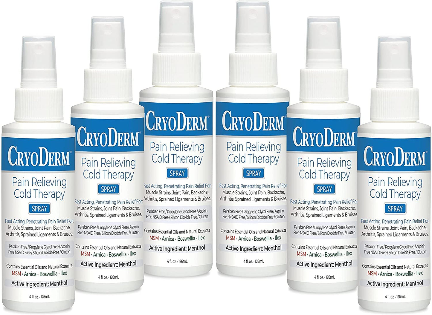 CryoDerm 4 oz Spray Cold Therapy (6 Pack) CryoDermBuy Supplements Australia