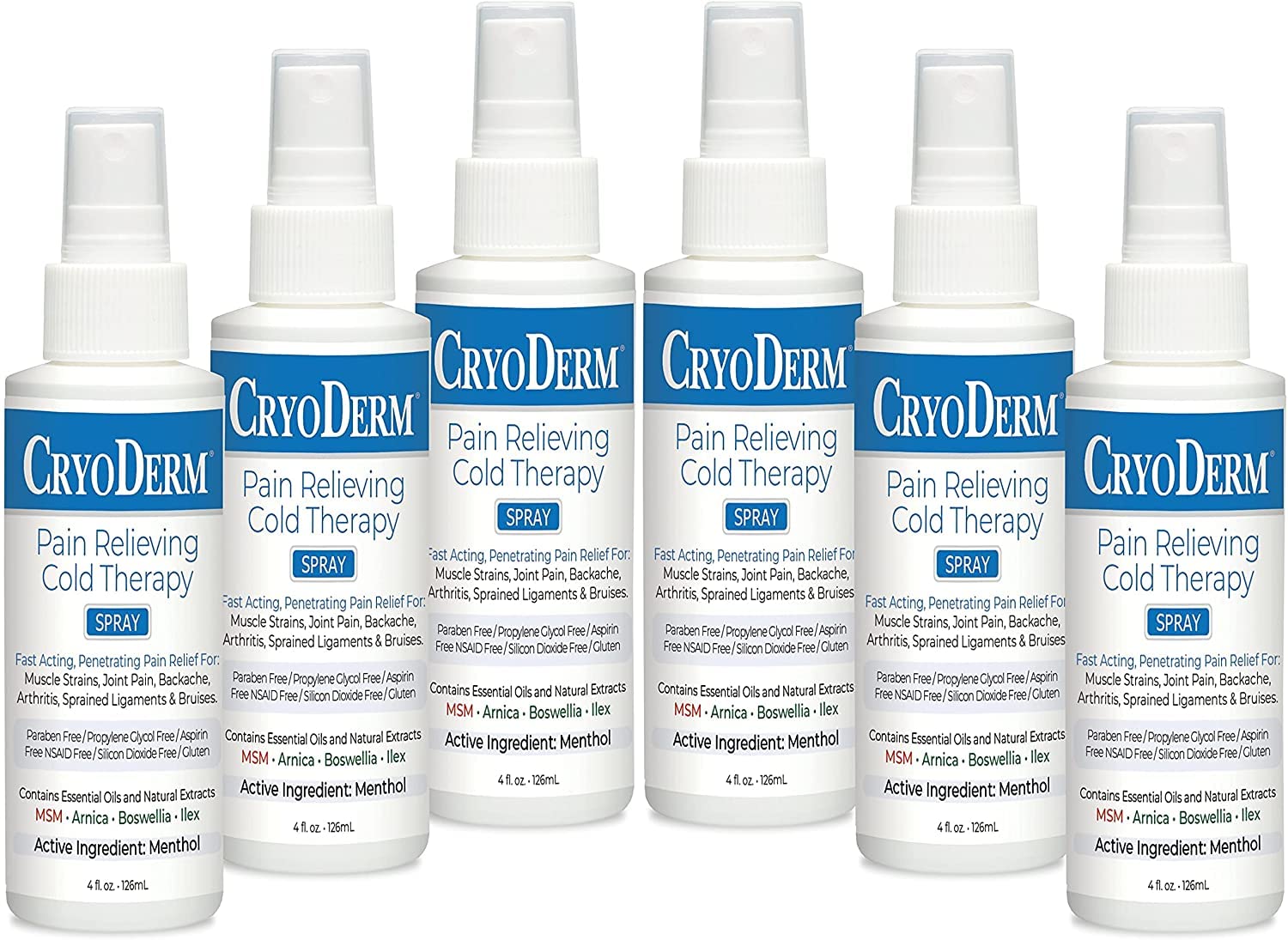 CryoDerm 4 oz Spray Cold Therapy (6 Pack) CryoDermBuy Supplements Australia