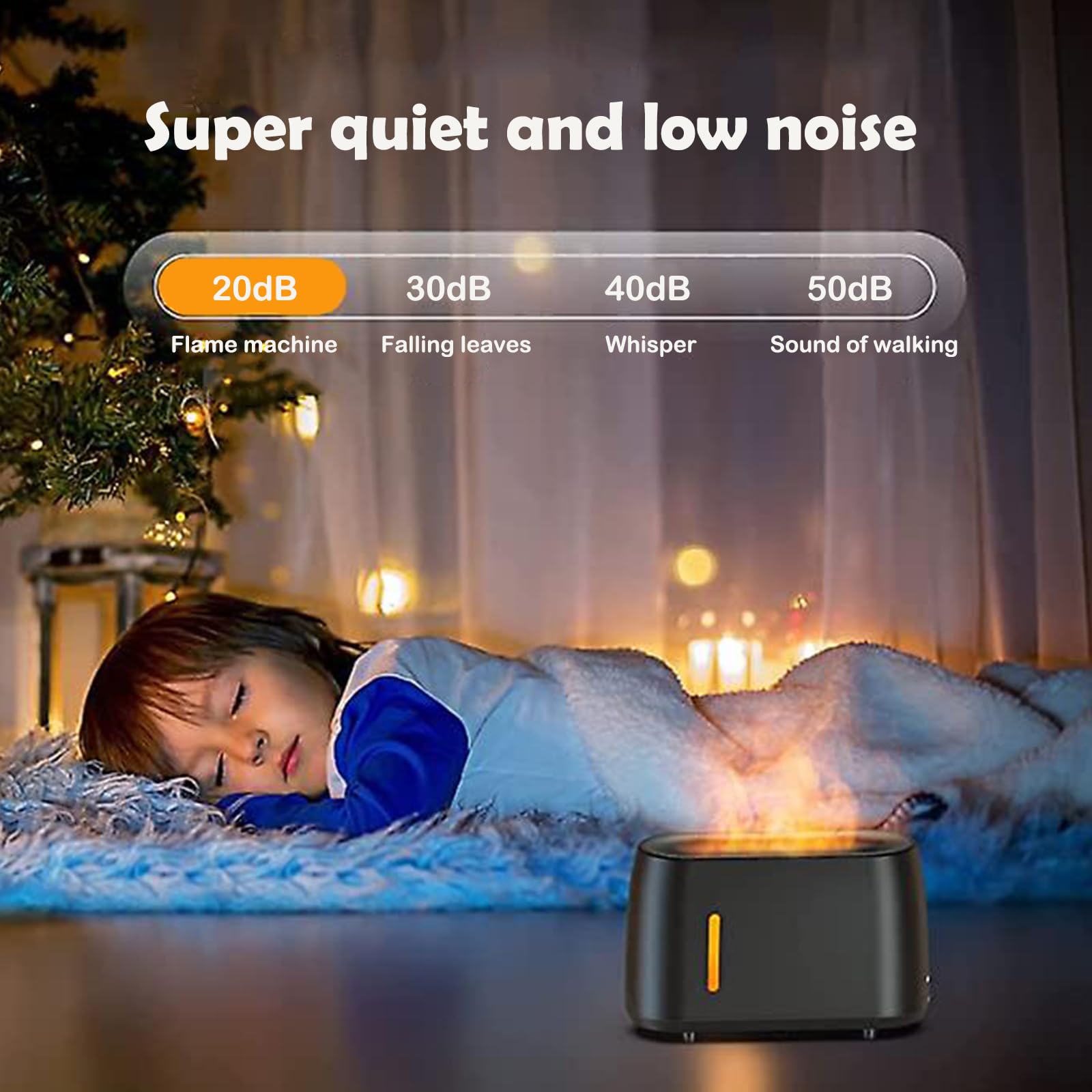 Flame Diffuser Humidifier 240ML for Essential Oils, Smart Timing with 7 Changeable Colors, Dual Mist AOSUMWITHUBuy Supplements Australia