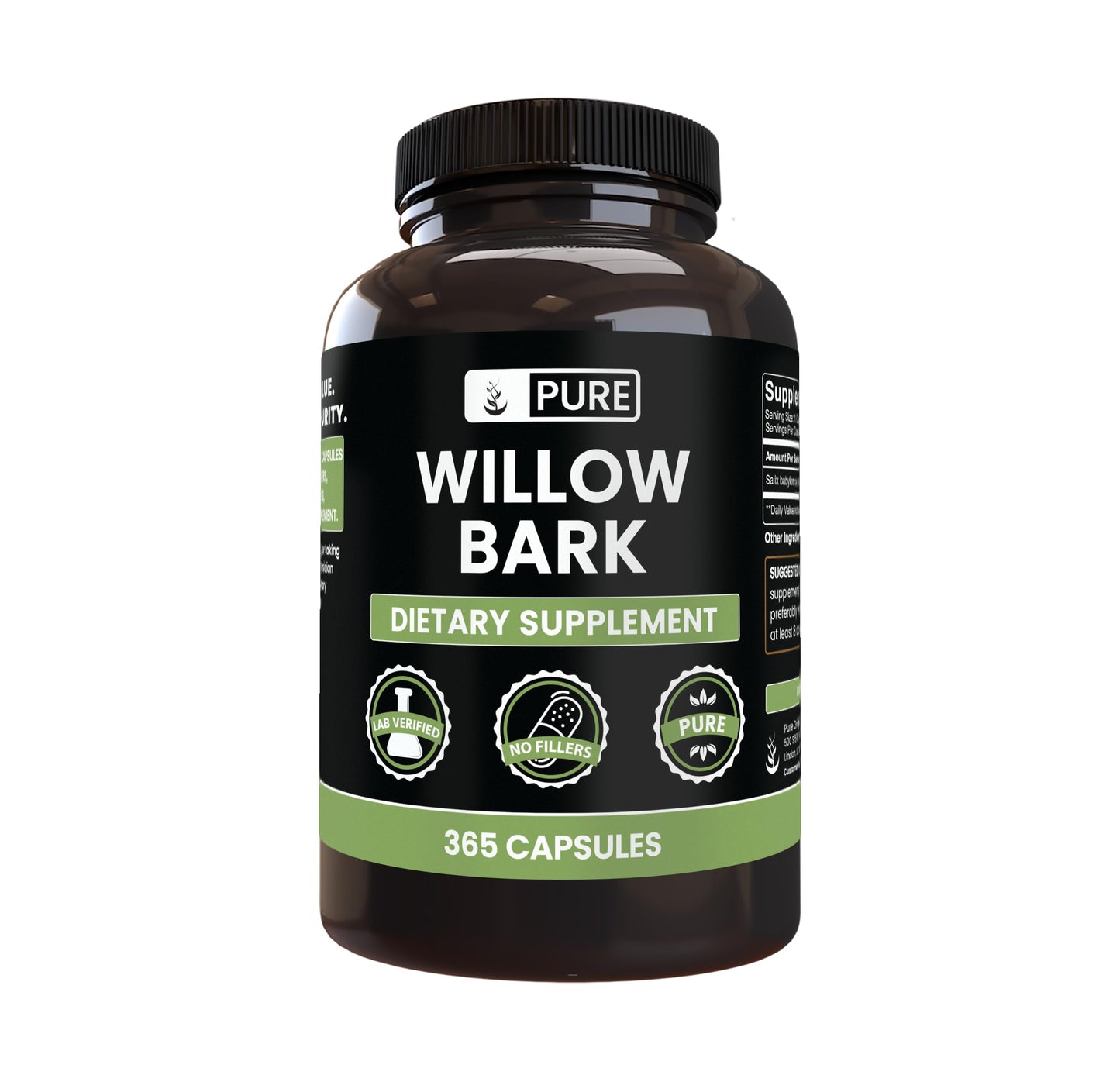 PURE ORIGINAL INGREDIENTS Willow Bark Extract (365 Capsules) No Magnesium Or Rice Fillers, Always Pure, Lab Verified PURE ORIGINAL INGREDIENTSBuy Supplements Australia