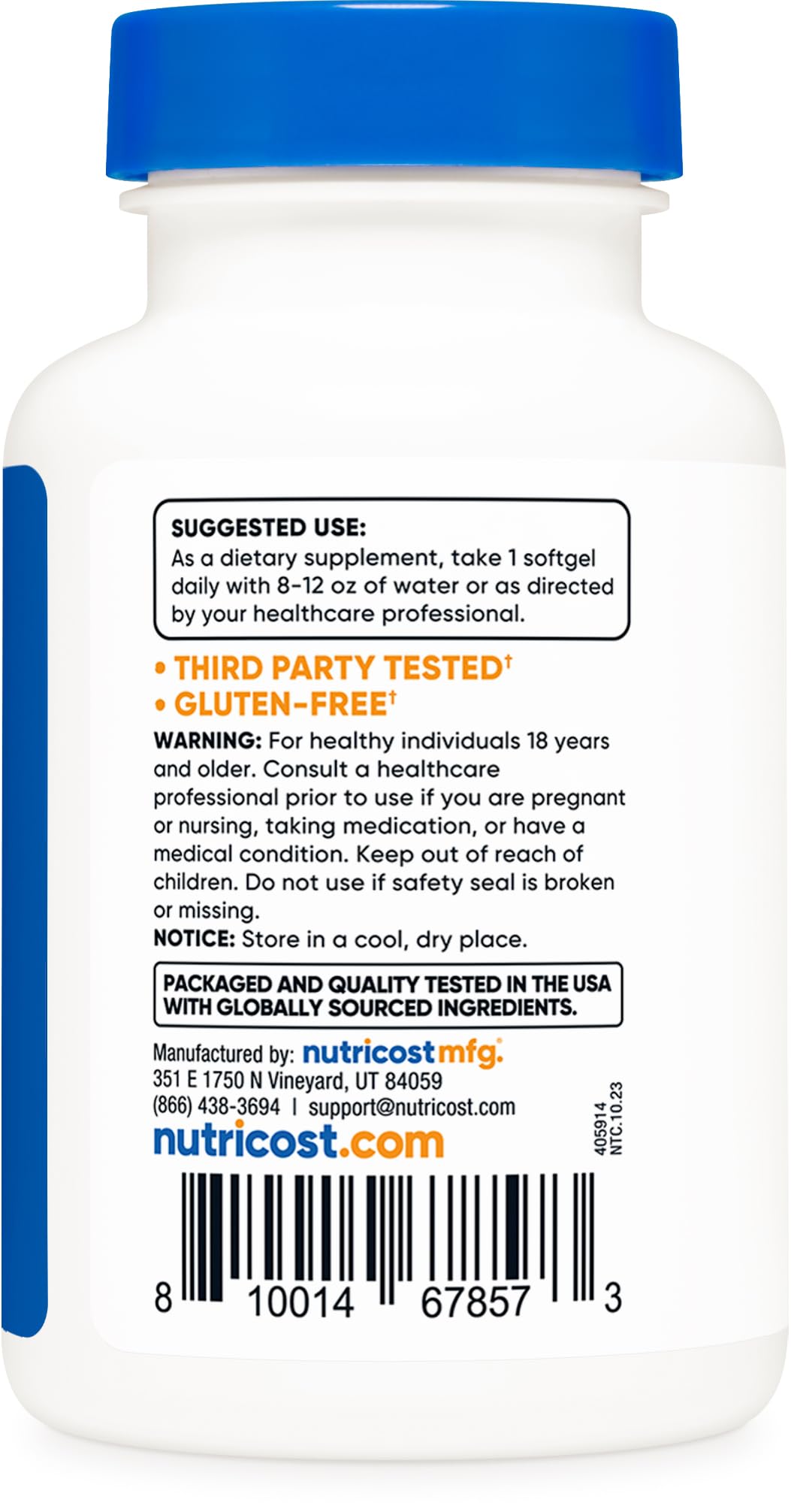 Nutricost CoQ10 Softgels (120 Servings / 100 Mg CoQ10 Per Serving) | Better Absorption NutricostBuy Supplements Australia
