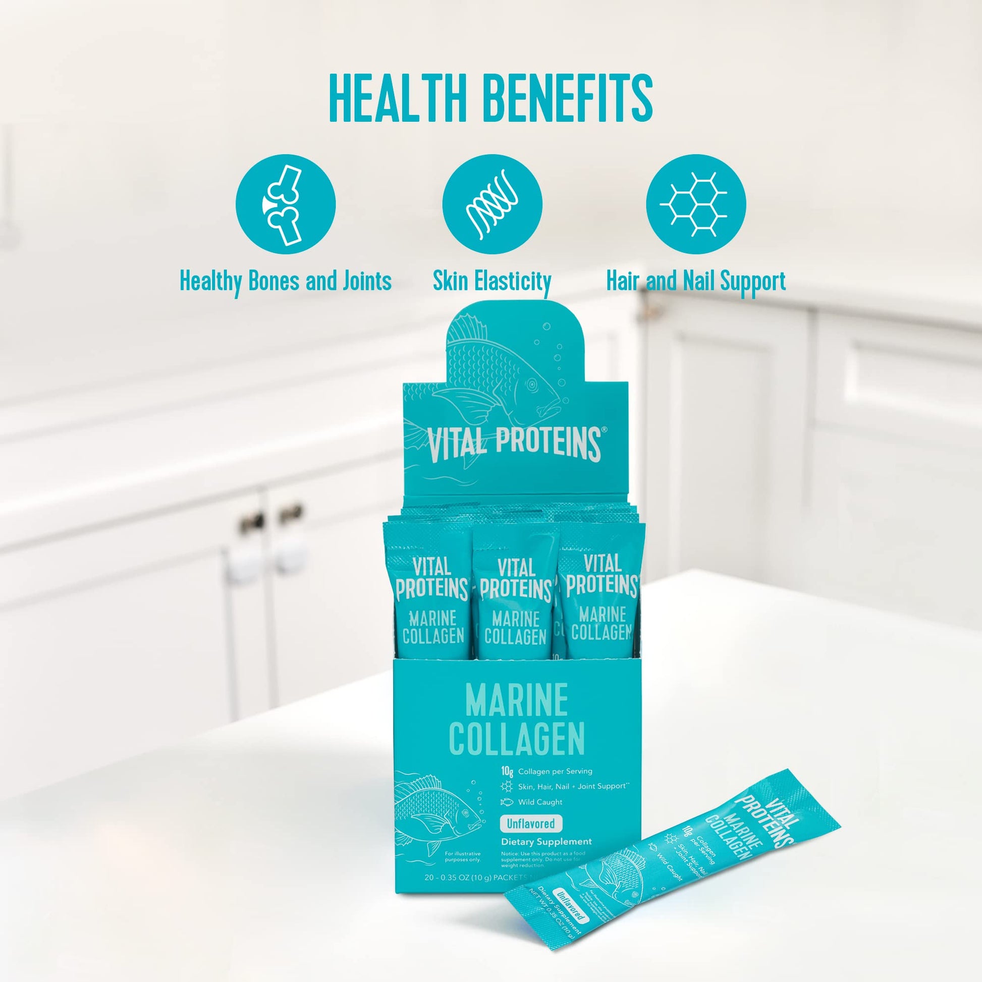 Vital Proteins Unflavored Marine Collagen 20 Pack, 0.35 OZ Vital ProteinsBuy Supplements Australia