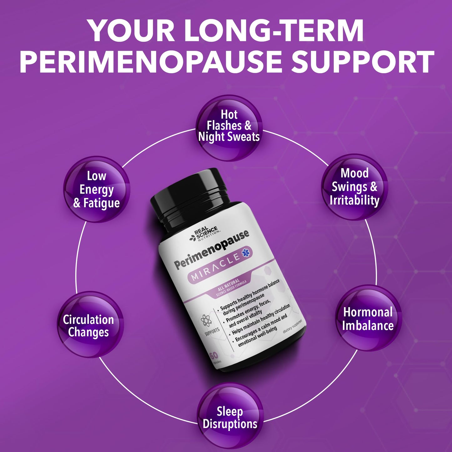 Real Science Perimenopause Supplements for Women for Hormone Balance & Energy Support – Nitric Oxide Formula with Vinitrox, GABA & Essential Vitamins for Hot Flashes, Mood & Energy – 60 Caps Real Science NutritionBuy Supplements Australia