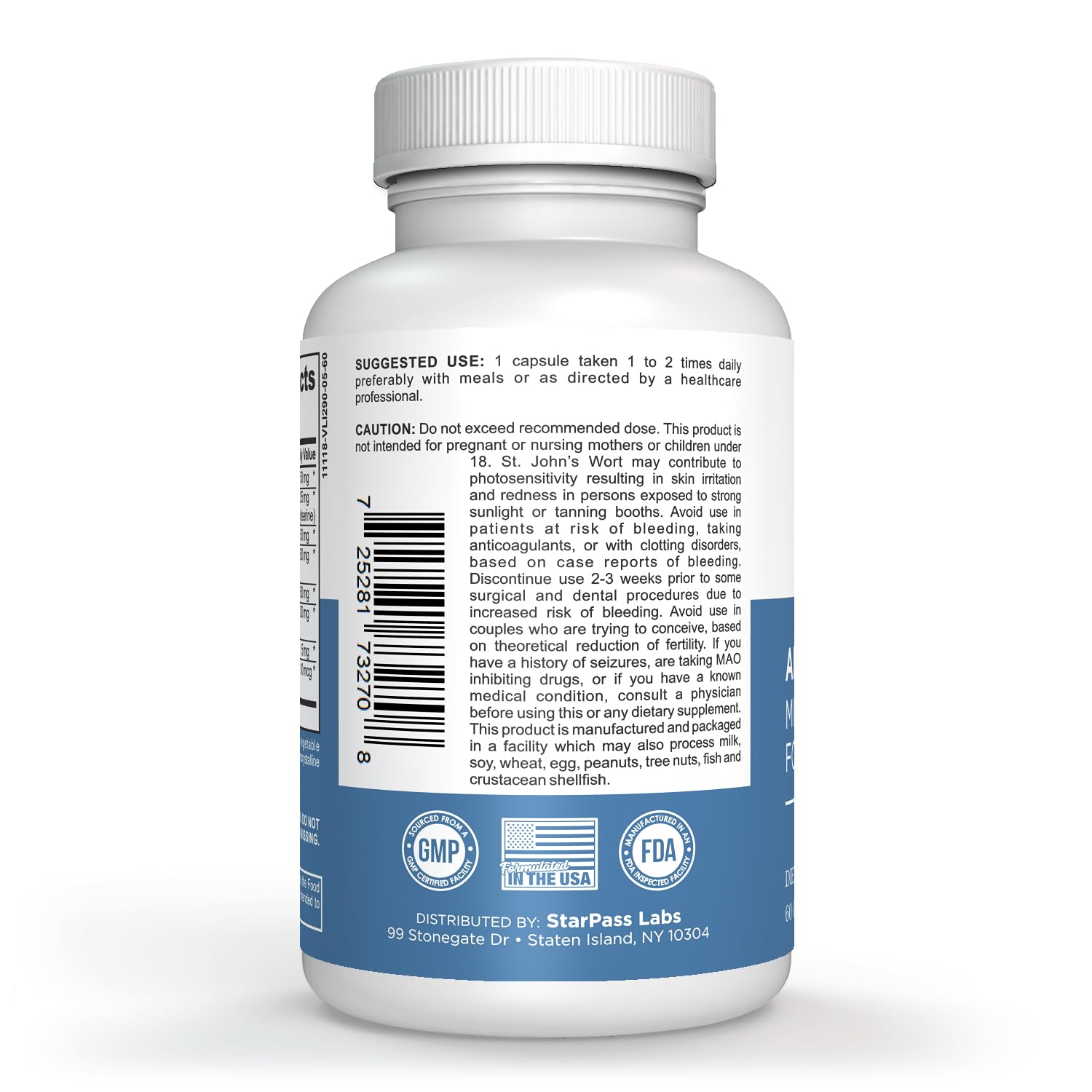 StarPass Labs Advanced Memory Formula Extreme Brain Booster, Brain Supplement for Memory, Focus and Mental Performance, Memory Vitamins for Better Brain Health 180 Capsules (3 Pack) StarPass LabsBuy Supplements Australia