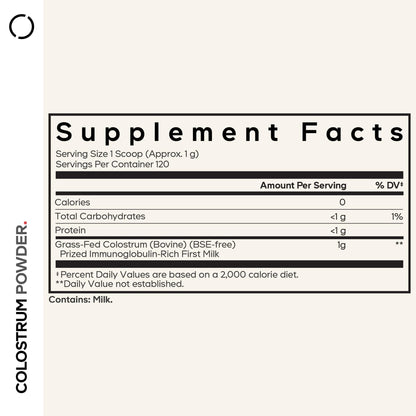 Codeage Bovine Colostrum Powder Supplement 4-Month Supply, 1000mg per Serving, Grass-Fed Ethically Sourced, Immunoglobulin-Rich Prized First Milk, Cold-Chain Pasteurized, Agglomerated, Non-GMO, 4.3 OZ CodeageBuy Supplements Australia