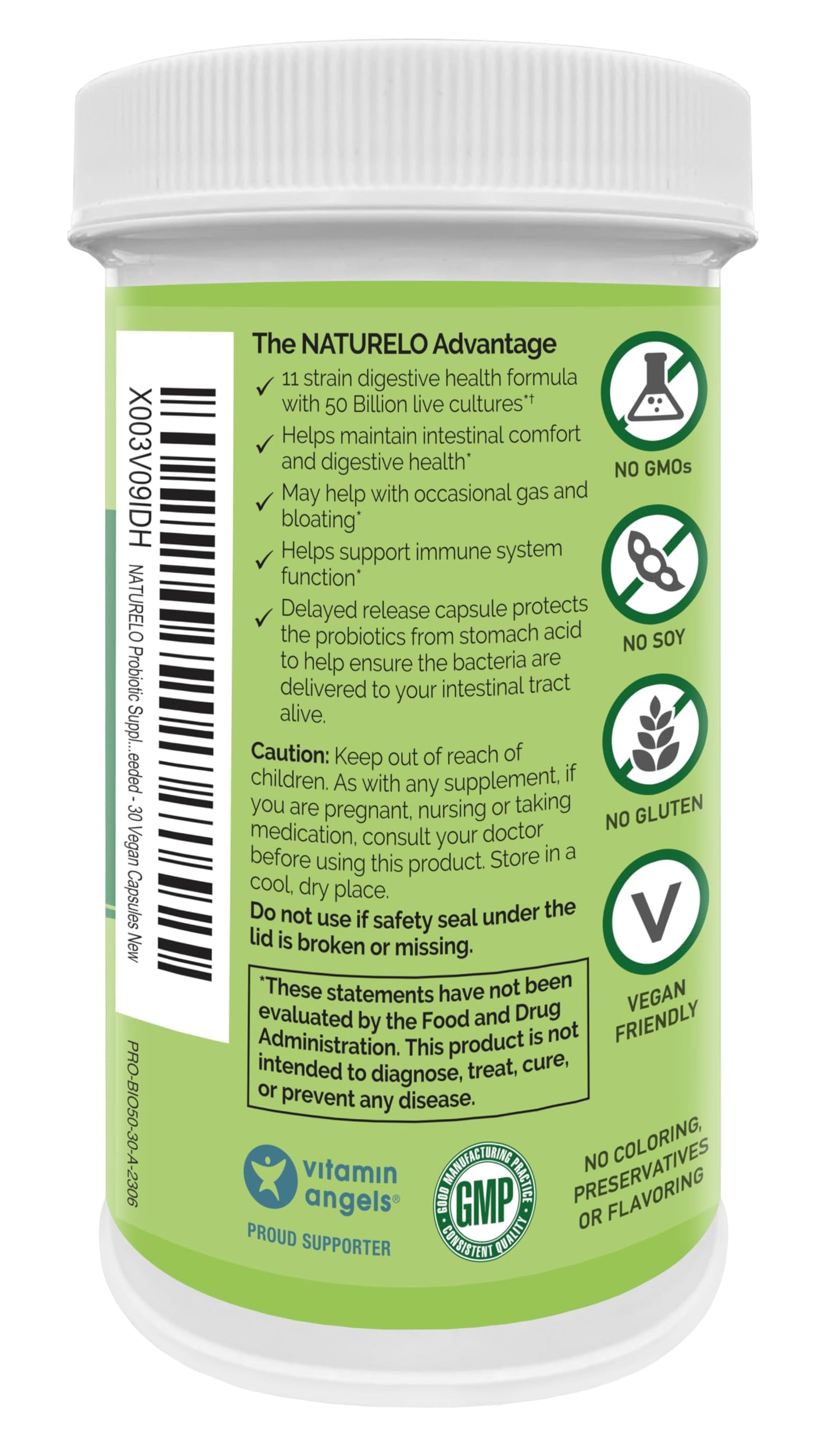 NATURELO Probiotic Supplement - 50 Billion CFU - 11 Strains - One Daily - Helps Support NATURELOBuy Supplements Australia