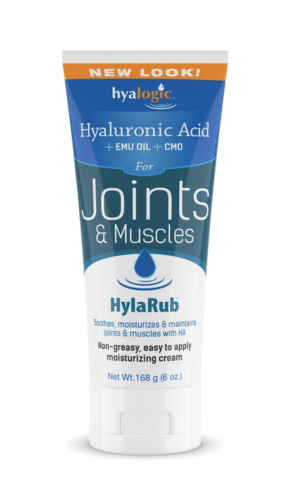 HylaRub HA Joint & Muscle Cream – Hyaluronic Acid Muscle Rub w/Emu Oil & CMO – Non Greasy, Soothes, Moisturizes & Maintains Shoulders, Knees, Back, HIPS & More 6 oz. by Hyalogic HyalogicBuy Supplements Australia