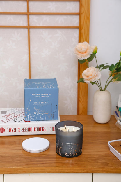 White Sage Sea Salt 3 Wick Candle 14.5 oz | Sage Candles for Cleansing House | Large Soy Candles GIFTAWAYBuy Supplements Australia