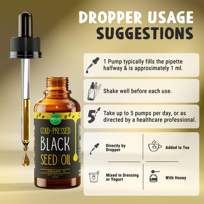 MAJU Black Seed Oil - 3 Times TQ, Cold-Pressed, Travel Size, 100% Turkish Black Cumin Maju SuperfoodsBuy Supplements Australia
