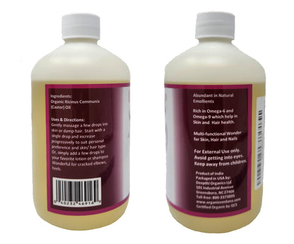 Verdana Organic Castor Oil – USDA Certified Organic – Cold Pressed, Unrefined, 100% Pure and Hexane VerdanaBuy Supplements Australia