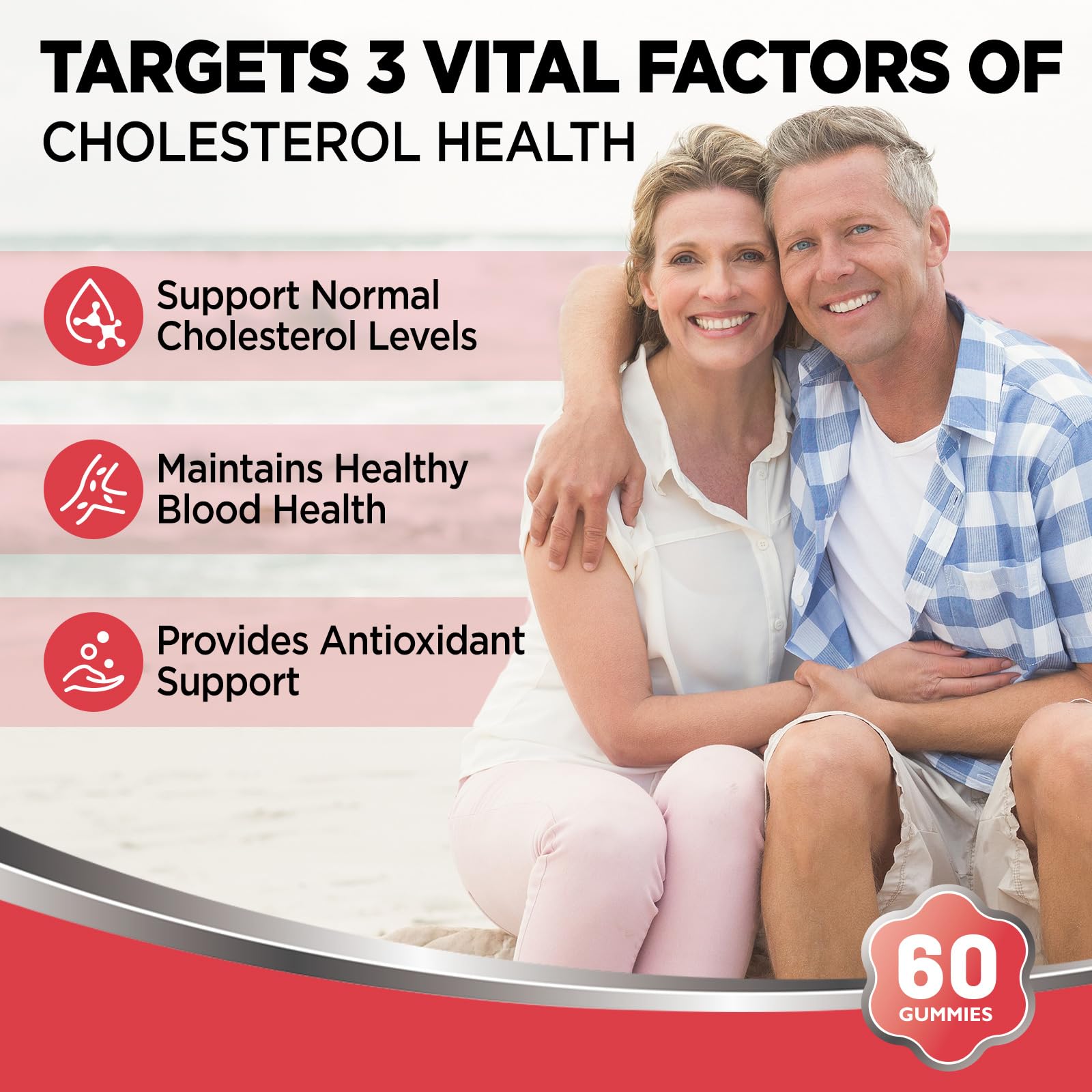 HOLLEGEND Cholesterol Supplements Gummies Sugar Free, 1500mg Plant Sterols for Cholesterol Health, Plus Citrus Bergamot, CoQ10 & Vitamins for Heart Health, Vegan, Mixed Berry Flavor, 60 Chewables HOLLEGENDBuy Supplements Australia
