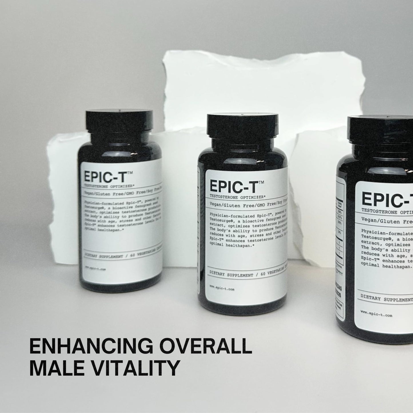 EPIC-T Testosterone Support Supplement for Men | Plant-Based Formula with Testosurge, B-Complex, B12, Zinc & Boron | Vegan, Non-GMO Daily Support EPICBuy Supplements Australia