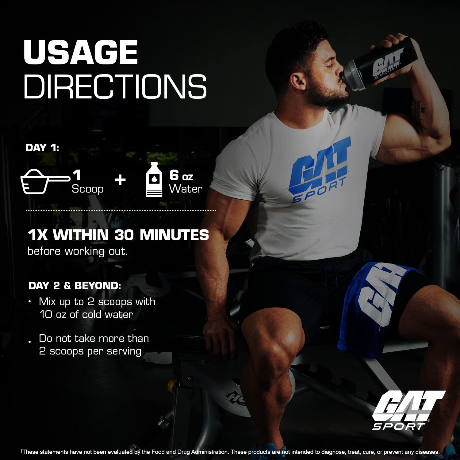 GAT SPORT Nitraflex Black Pre-Workout Powder, Extreme Pre-Training Formula for Men GAT SPORTBuy Supplements Australia