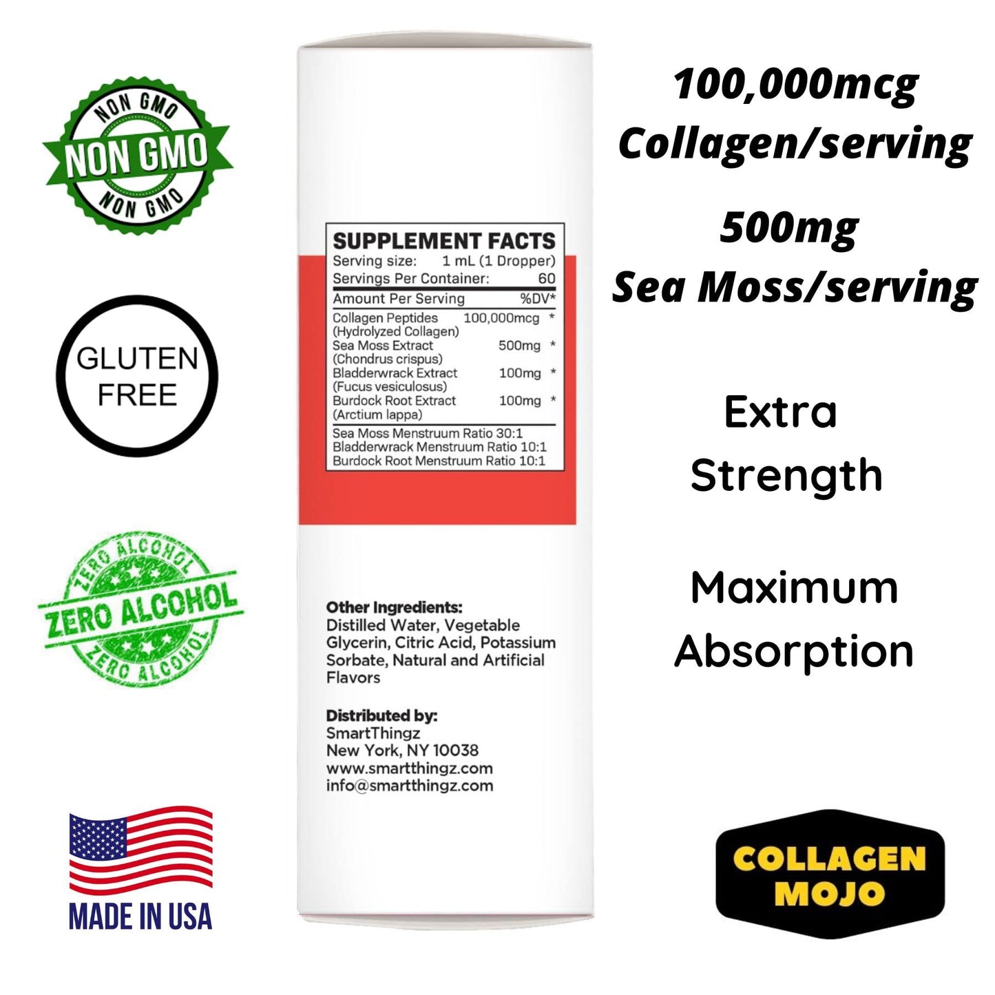 Collagen Mojo Liquid Collagen Peptides with Sea Moss, Burdock Root & Bladderwrack Collagen MojoBuy Supplements Australia