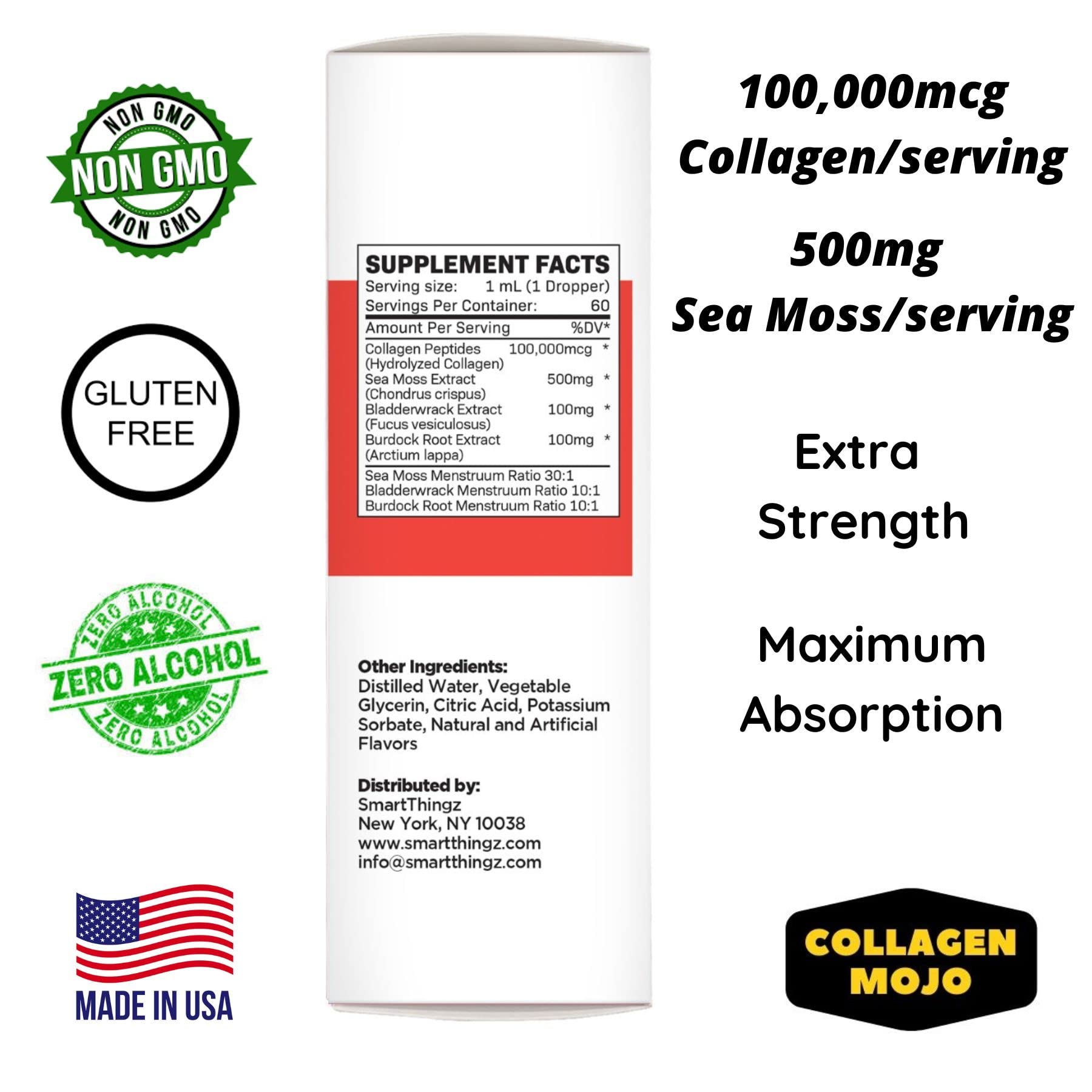 Collagen Mojo Liquid Collagen Peptides with Sea Moss, Burdock Root & Bladderwrack Collagen MojoBuy Supplements Australia