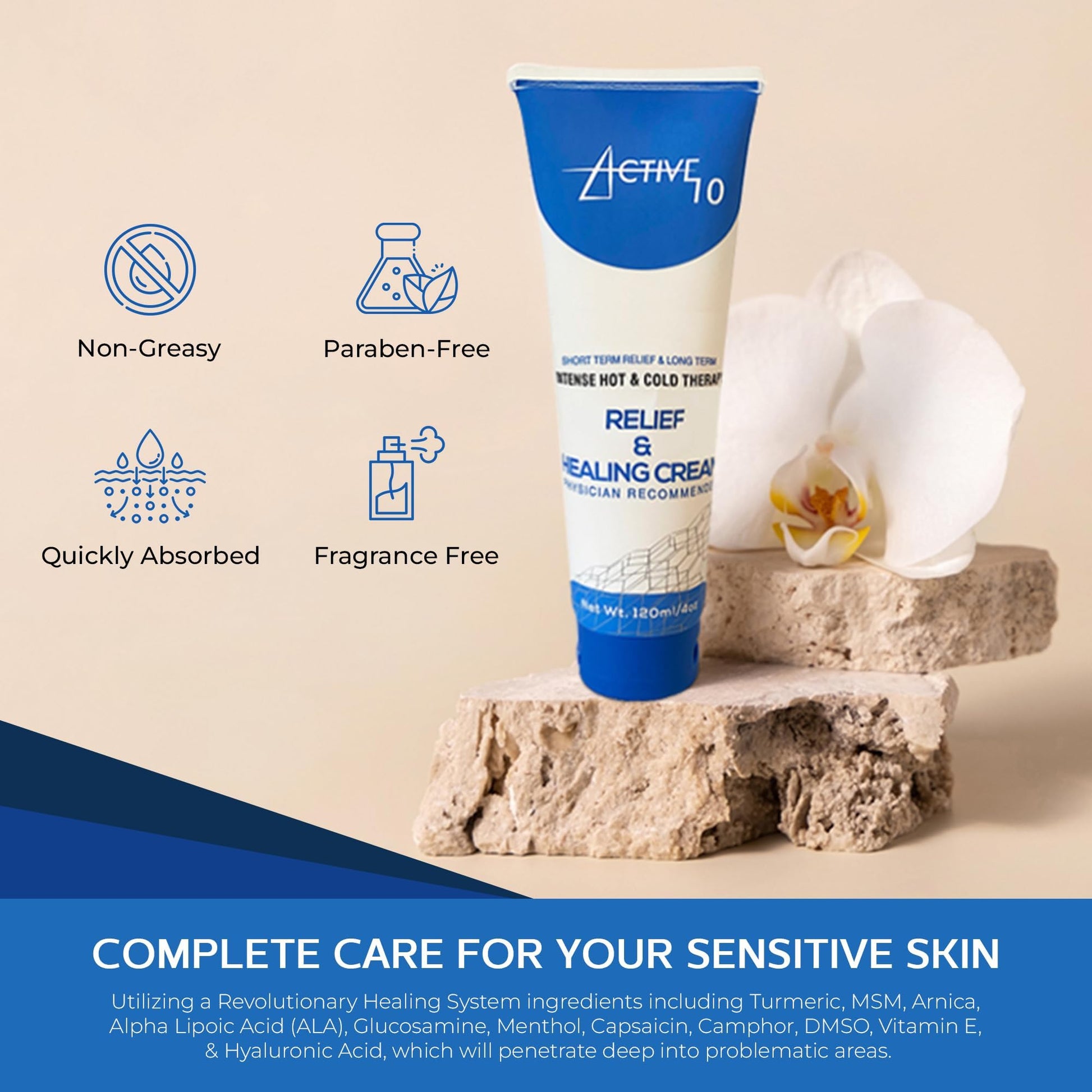 Active 10 Relief and Healing Cream, 4 OZ Active 10Buy Supplements Australia