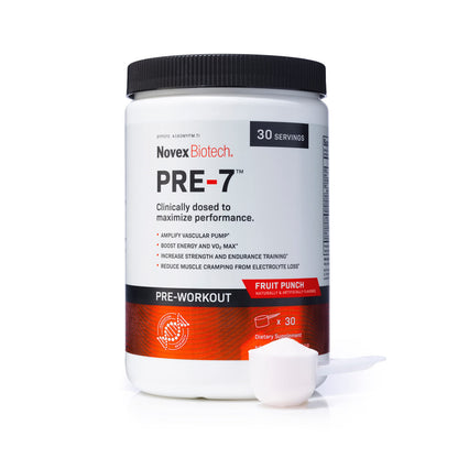 Novex Biotech PRE-7 Pre-Workout Powder – Best preworkout for Men - Boost Energy