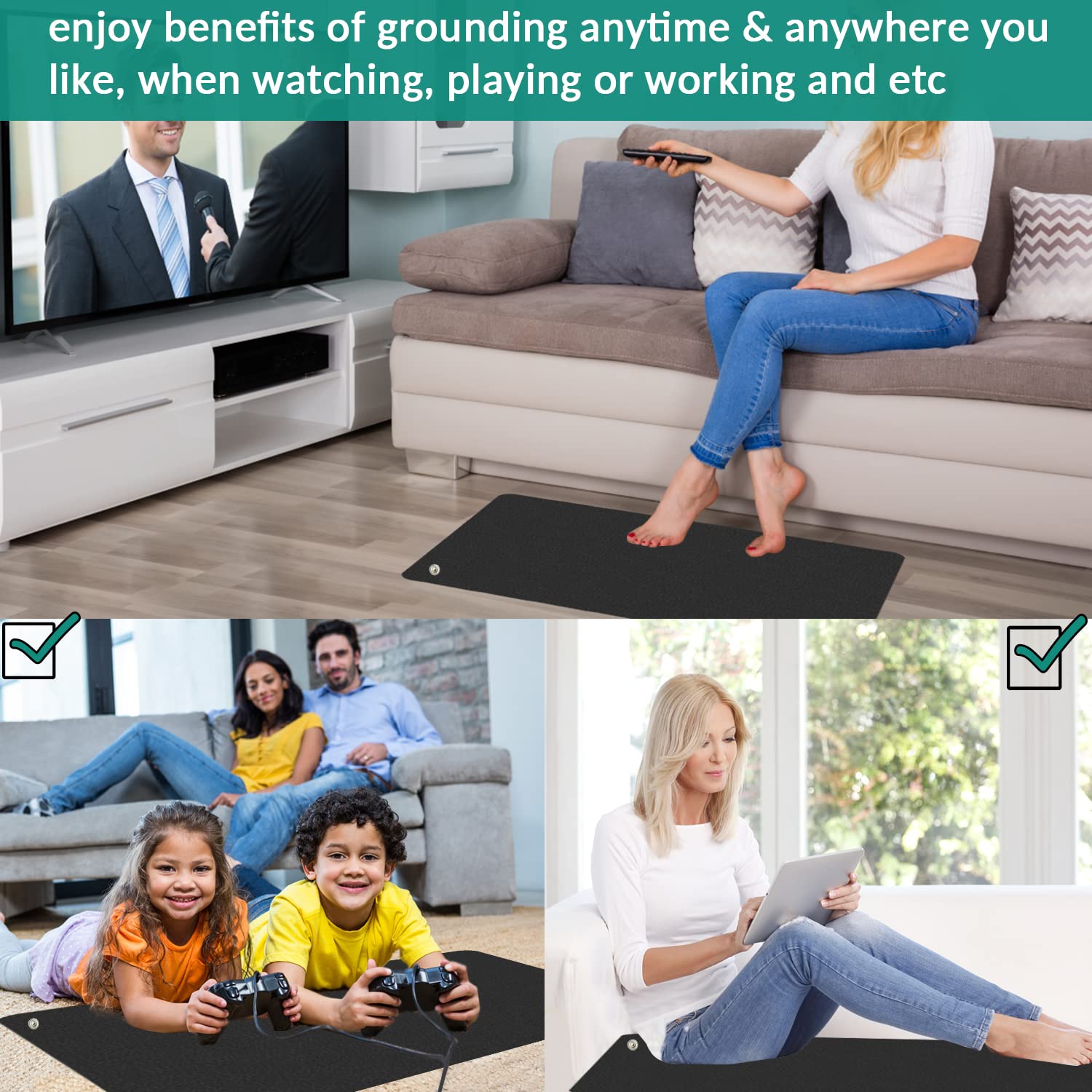 Grounding Mat for Improving Sleep, Grounding Pad for Health, Grounding Bed Mat with Grounding Cord VAJOOCLLBuy Supplements Australia