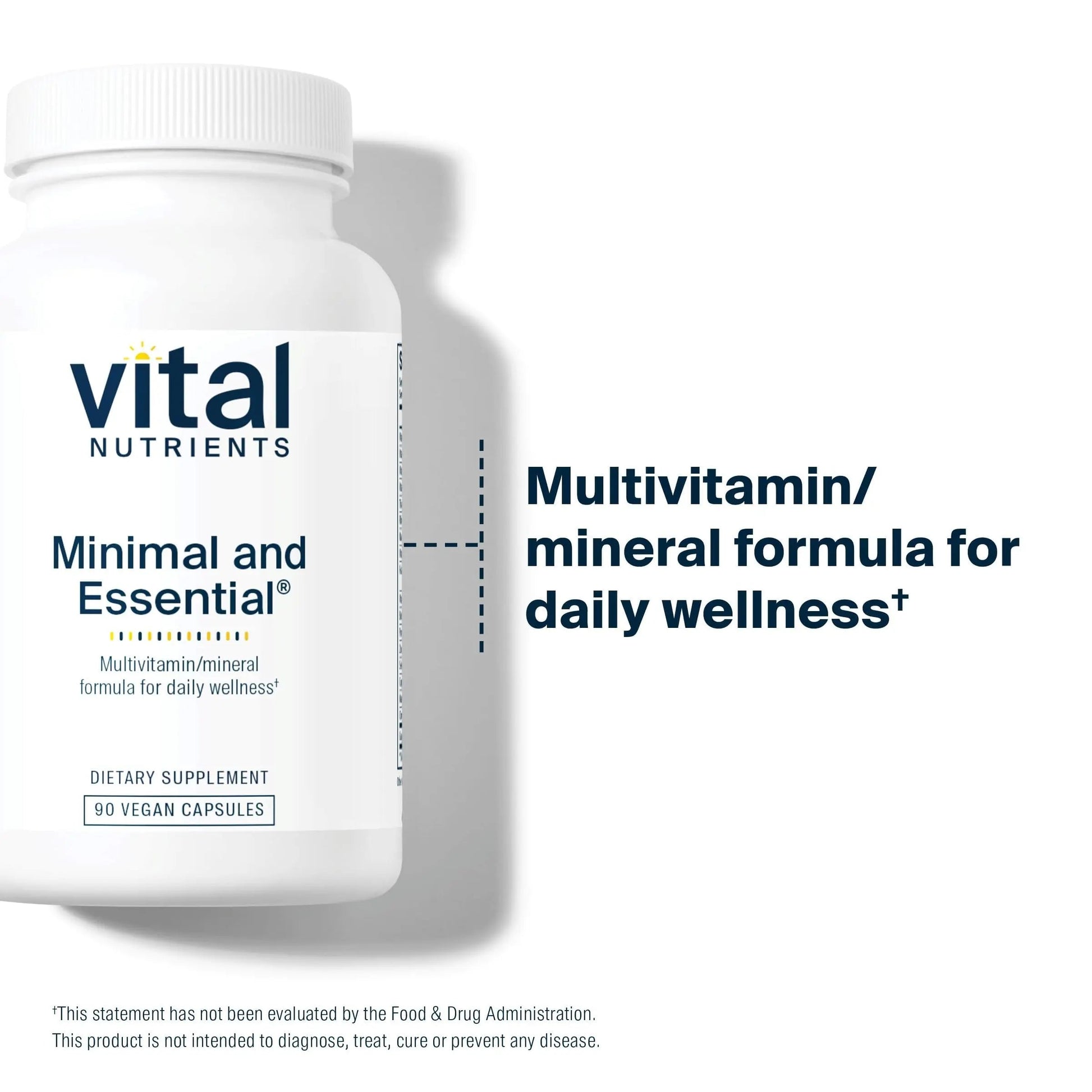 Vital Nutrients Minimal and Essential Multivitamin | Vegetarian One per Day Multi Vitamin, Mineral, & Antioxidant Supplement* | Vital Nutrients