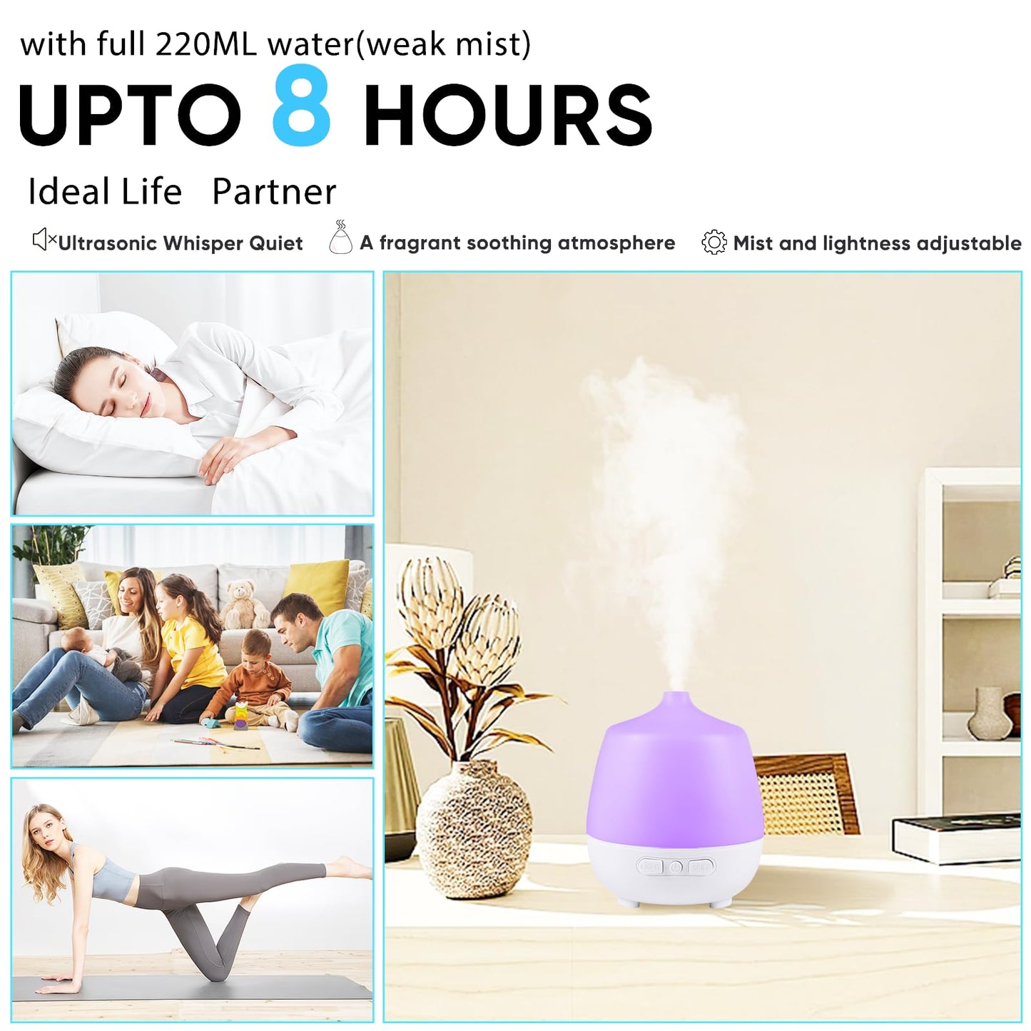 HAPPTWS 220Ml Essential Oil Diffuser - Diffusers for Essential Oils Aromatherapy Diffuser HAPPTWSBuy Supplements Australia