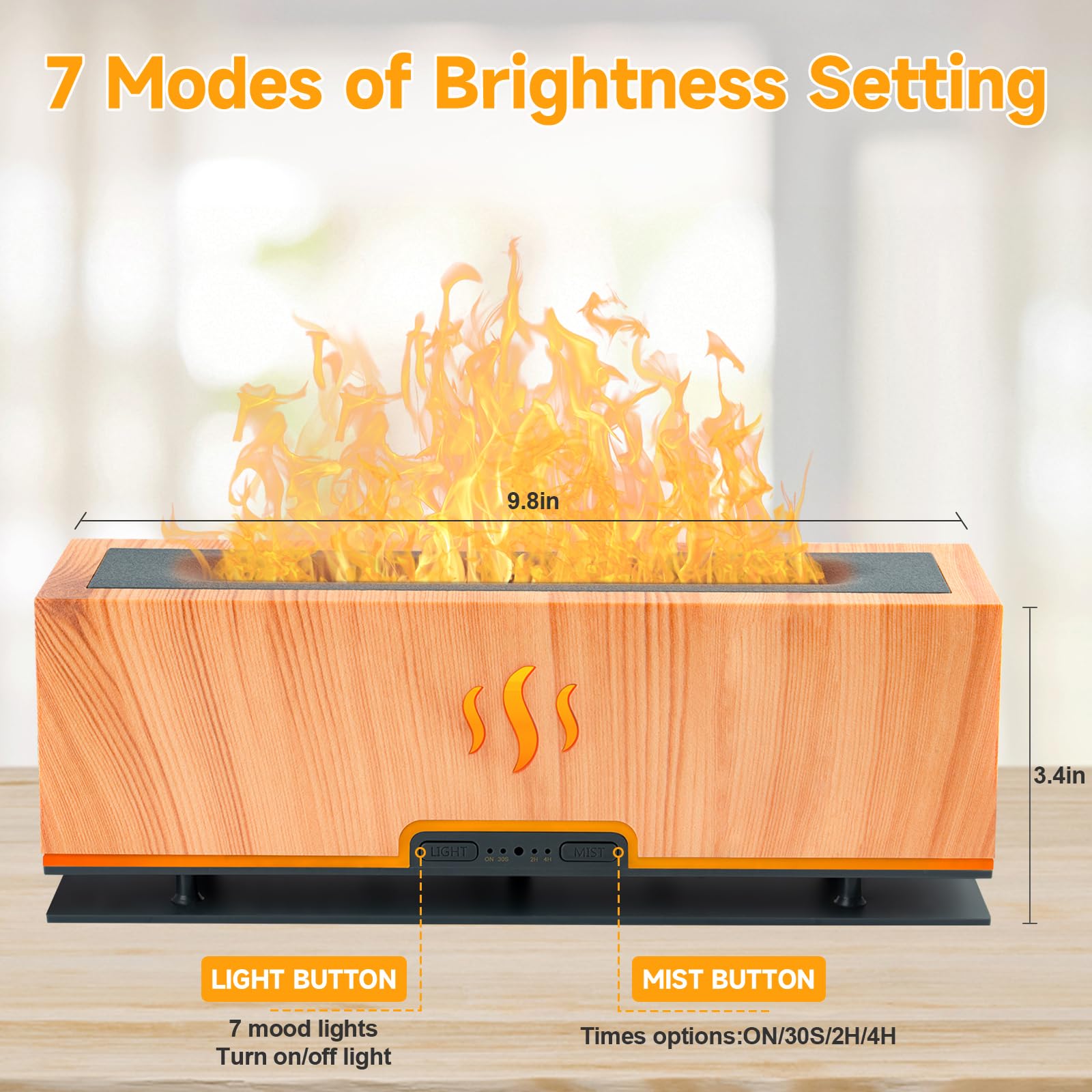 WENPHONE Upgraded 7 Color Essential Oil Diffusers, Flame Air Aroma Diffuser Humidifier, 200ml WENPHONEBuy Supplements Australia