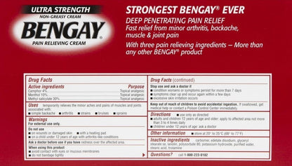 Bengay Ultra Stength Pain Relieving Cream, Non-Greasy-Ultra Strength, 2 pk BengayBuy Supplements Australia