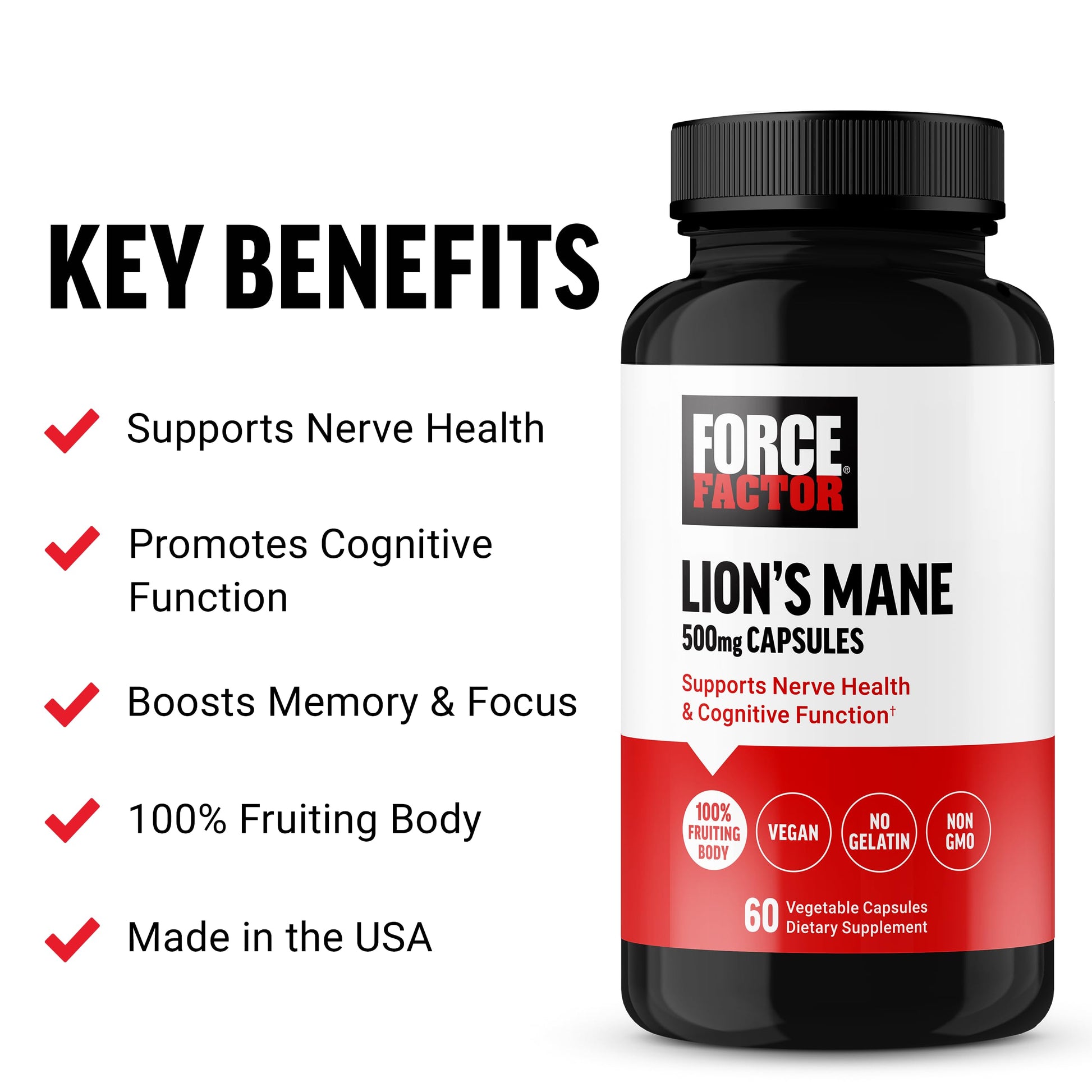 Force Factor Lion’s Mane Supplement Capsules, Memory & Focus Supplement Force FactorBuy Supplements Australia