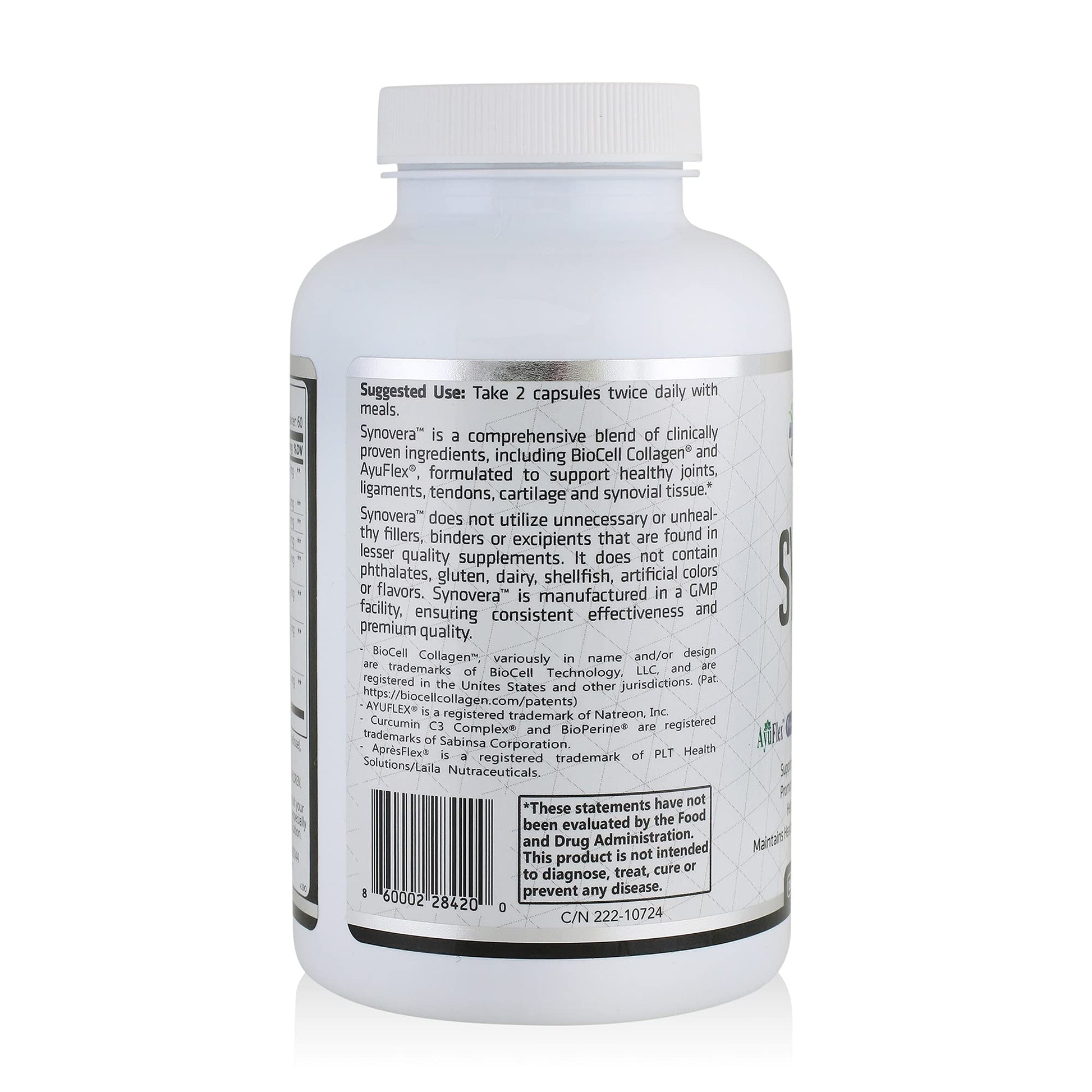 HCP Formulas - Synovera - Joint Support Complex with Turmeric Extract & Collagen - Mobility & Flexibility - Healthy Joints, Tendon, Ligament, and Synovial Tissue - Dietary Supplement - 120 Caps HCP FormulasBuy Supplements Australia