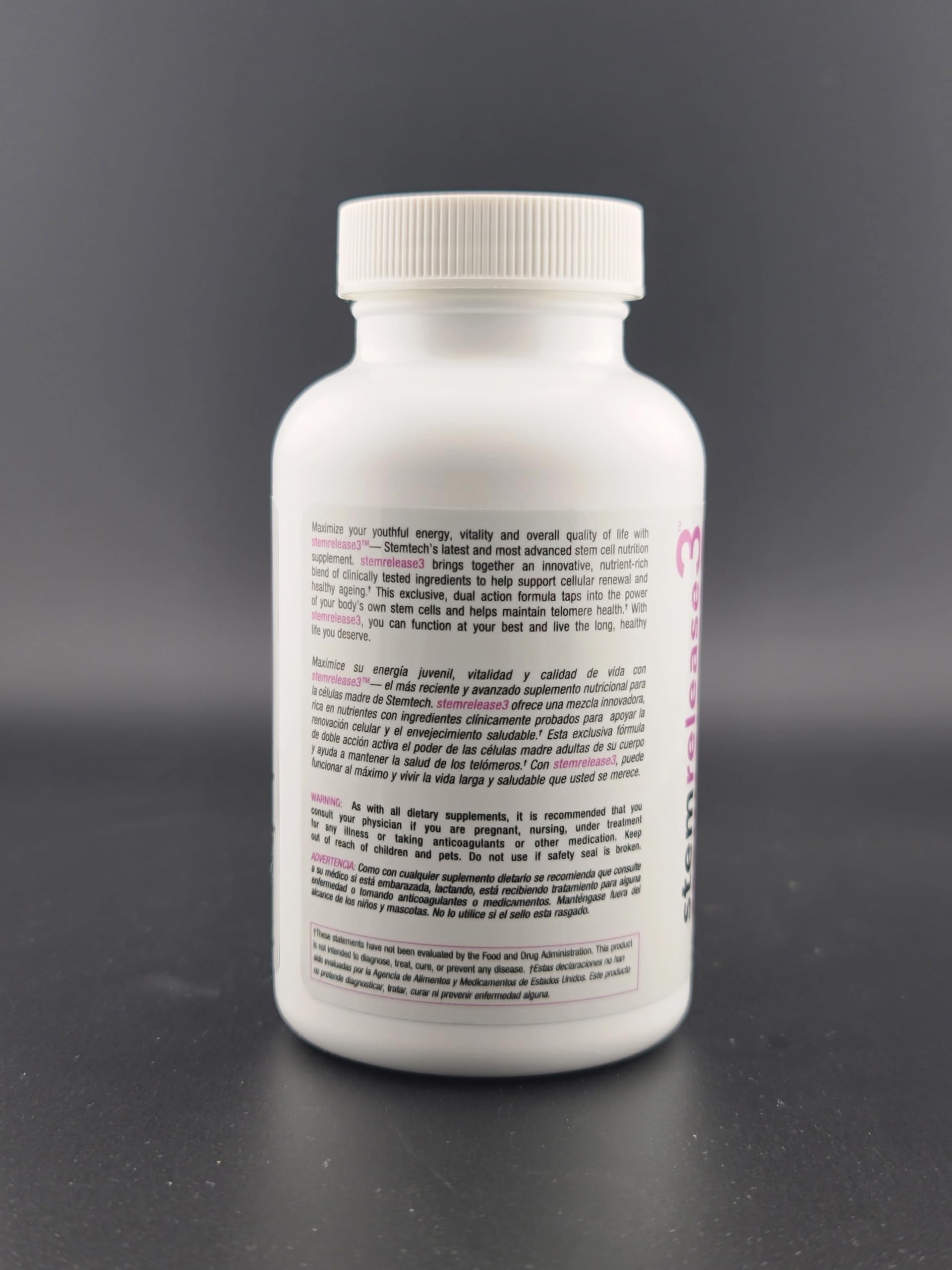 Stemtech Stemrelease3 Cutting-Edge Stem Cell Nutrition for Natural Renewal and Youthful Vitality, Exclusive Blend for Enhanced Telomere Health, 60 Capsules StemTechBuy Supplements Australia