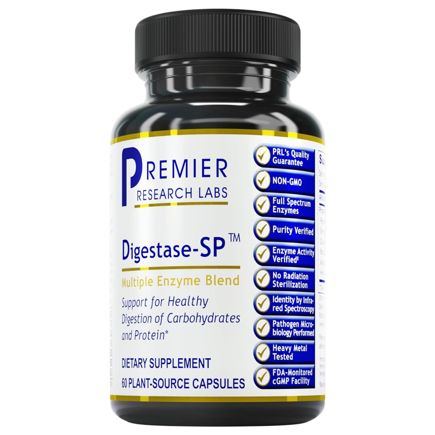 Premier Research Labs Digestase-SP - Enzymes for Digestion, Fermented Digestive Enzymes for Women & Men, Gut Health Support Pills with Peptidase, Hemicellulase - 60 Vegetarian Capsules Premier Research LabsBuy Supplements Australia