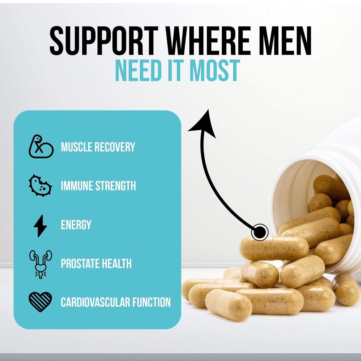 Wound Care Plus Men's Multivitamin – Comprehensive Vitamin & Mineral Blend with Vitamins A, B, C, D, E, Zinc – Supports Immune Health, Energy & Skin Wellness – 60 Capsules – Non-GMO, Gluten-Free WOUND CAREPLUSBuy Supplements Australia