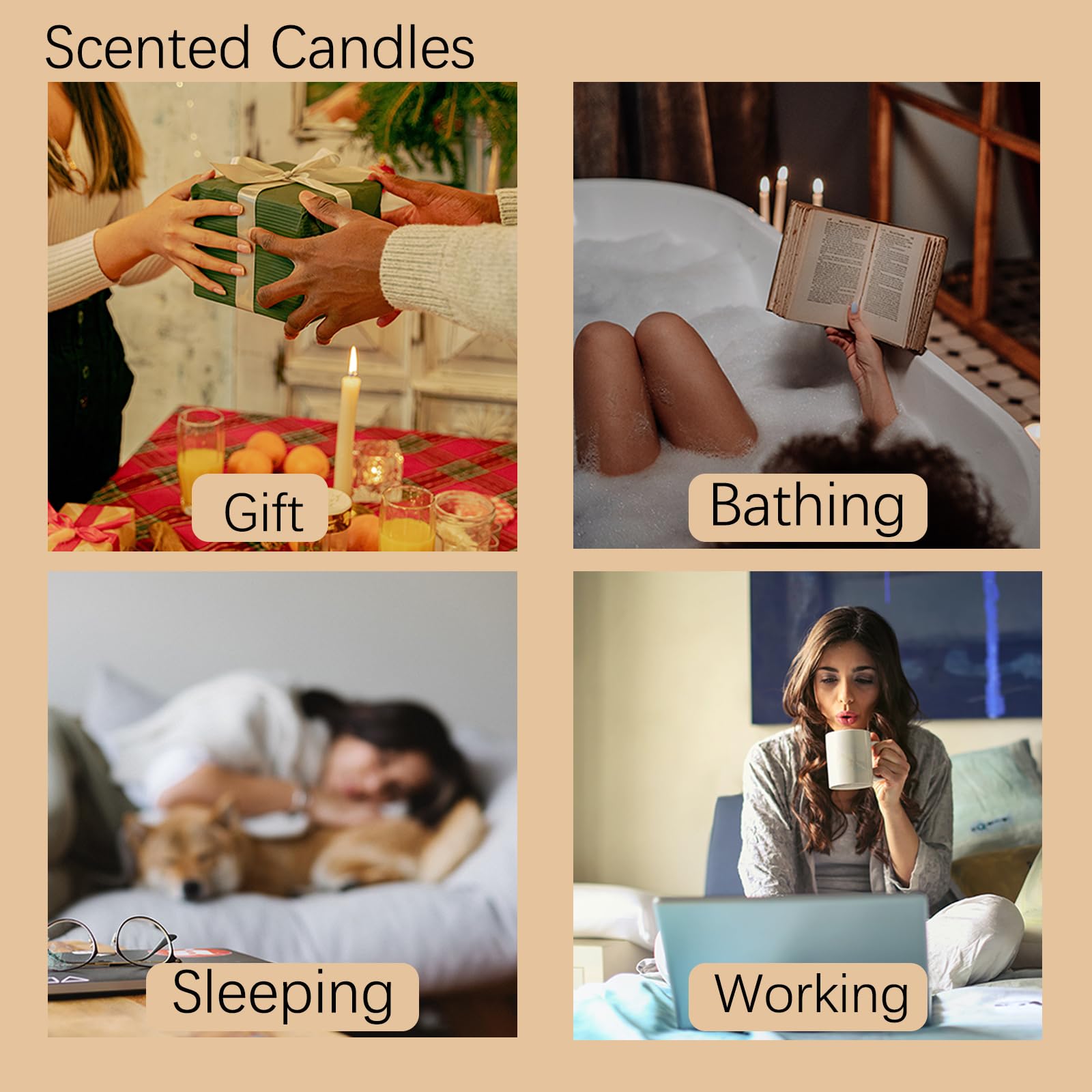 Aromagic 5 Pack Scented Candles Gift Set,Jar Candles Valentine's Day Gifts for Women aromagicBuy Supplements Australia